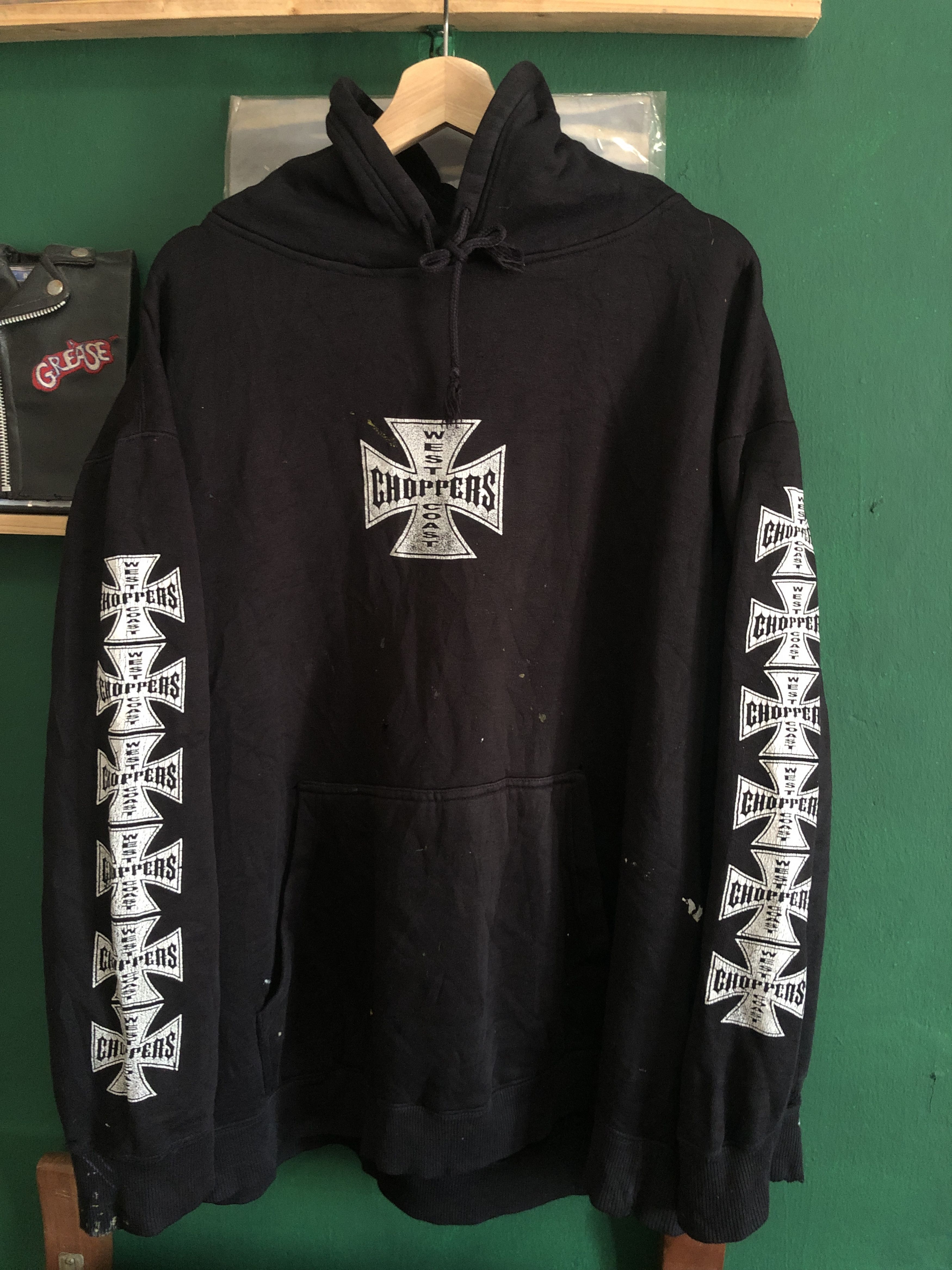 West Coast Choppers Vintage West Coast Choppers Thrased Distressed Hoodie Size US XXL / EU 58 / 5 - 2 Thumbnail