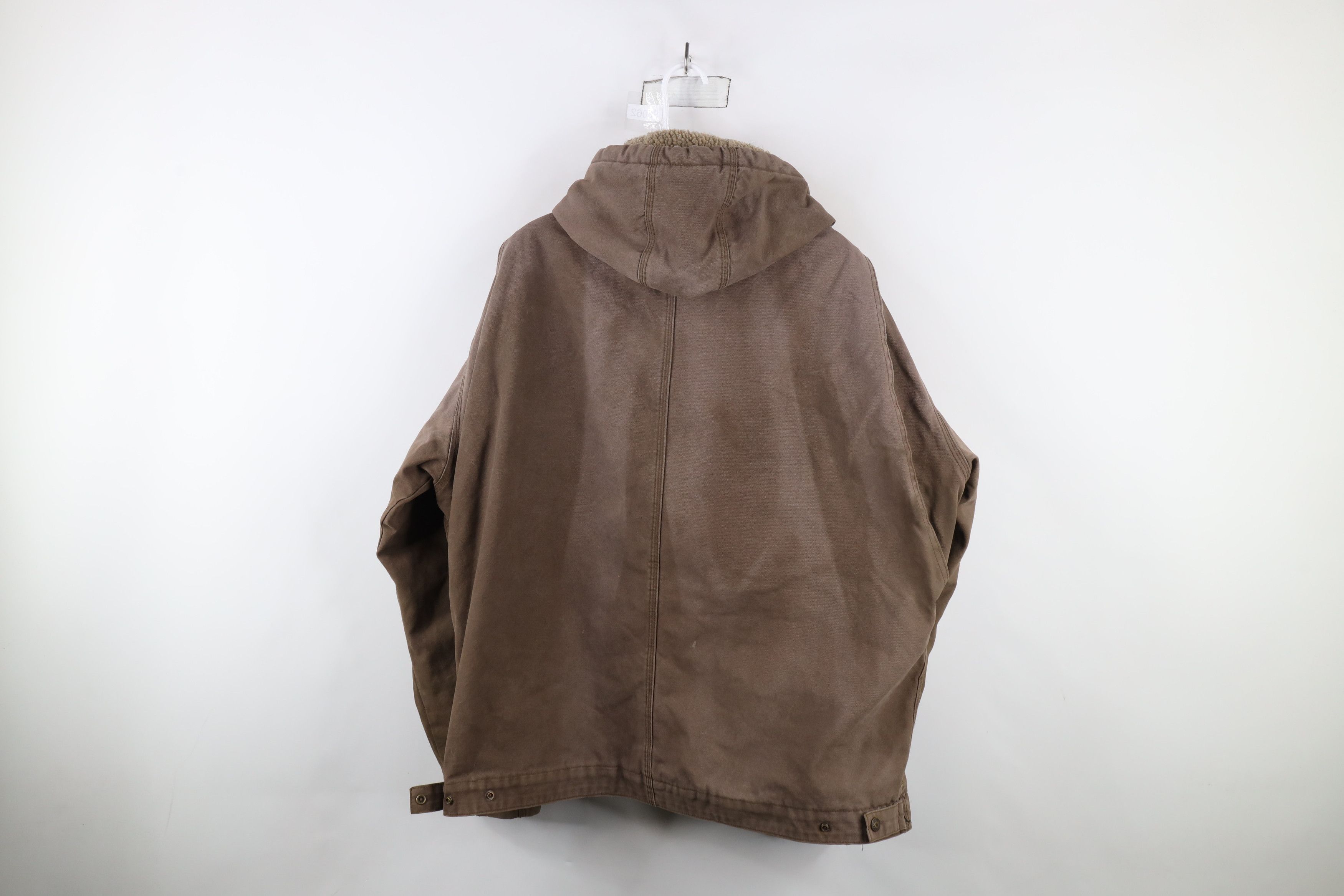 Vintage Vintage Streetwear Pile Fleece Lined Hooded Canvas Jacket Size US XL / EU 56 / 4 - 14 Thumbnail