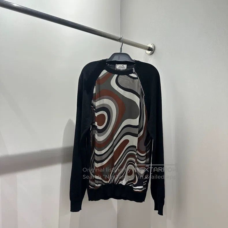 Hermes Hermes Wool Silk Zipper Knit Long Sleeve Size XL / US 12-14 / IT 48-50 - 1 Thumbnail