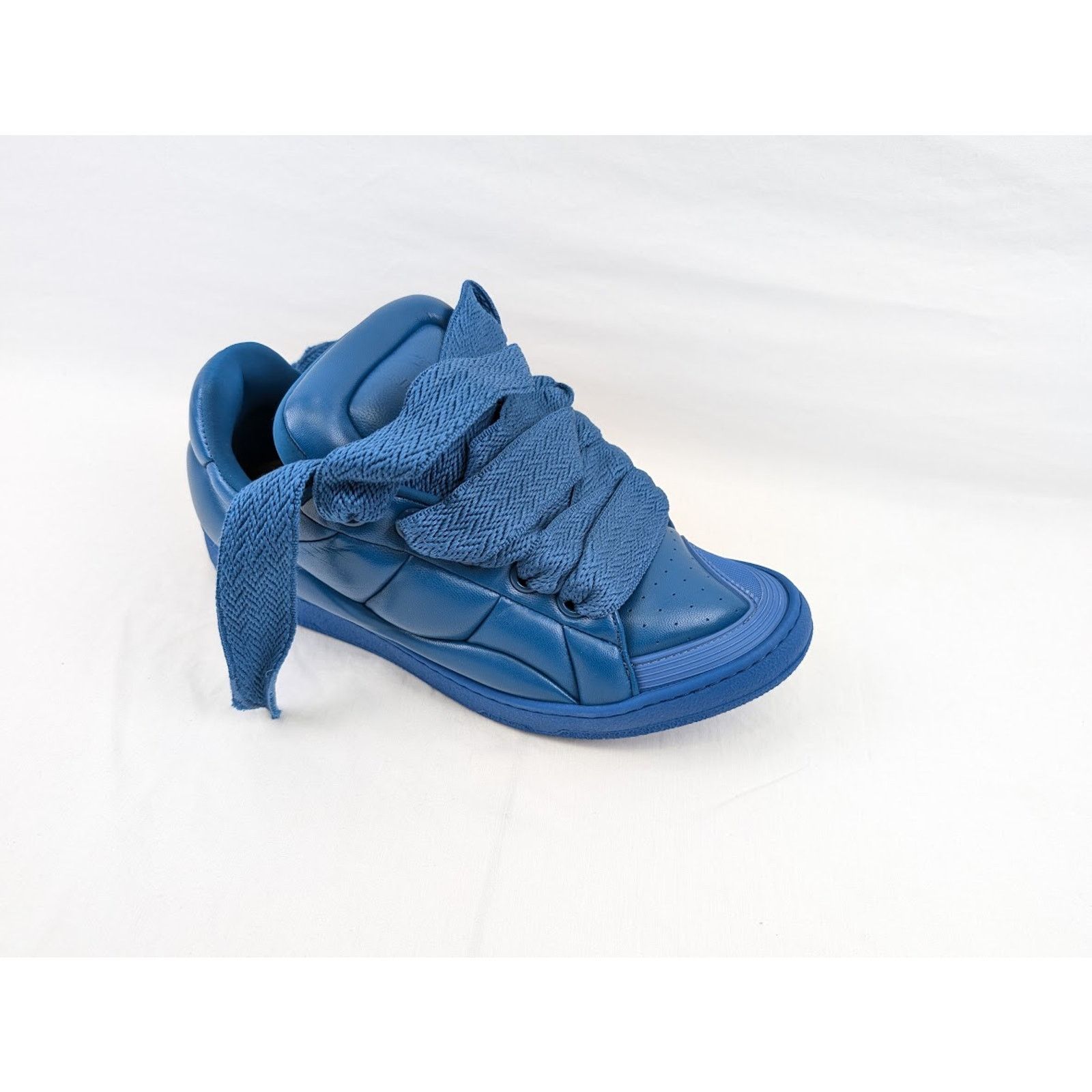 Lanvin o1rshd1 Curb XL Low Top Sneakers in Blue Size US 12 / EU 45 - 2 Thumbnail