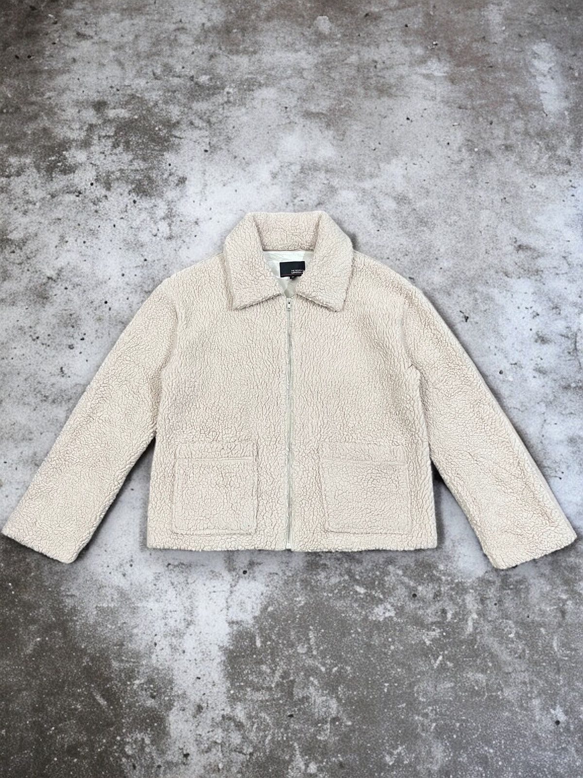 Japanese Brand Vintage HK Works London Deep Pile Sherpa Bomber Jacket Size US M / EU 48-50 / 2 - 1 Thumbnail