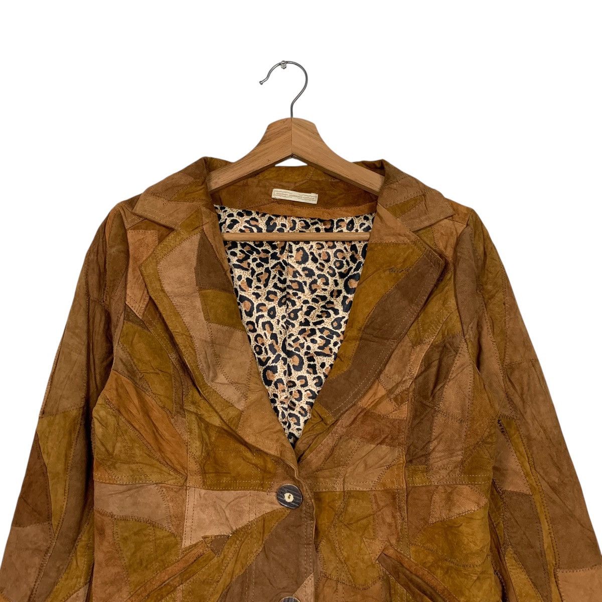 Japanese Brand Another Important Culture Geometric Design Leather Jacket Size M / US 6-8 / IT 42-44 - 2 Thumbnail