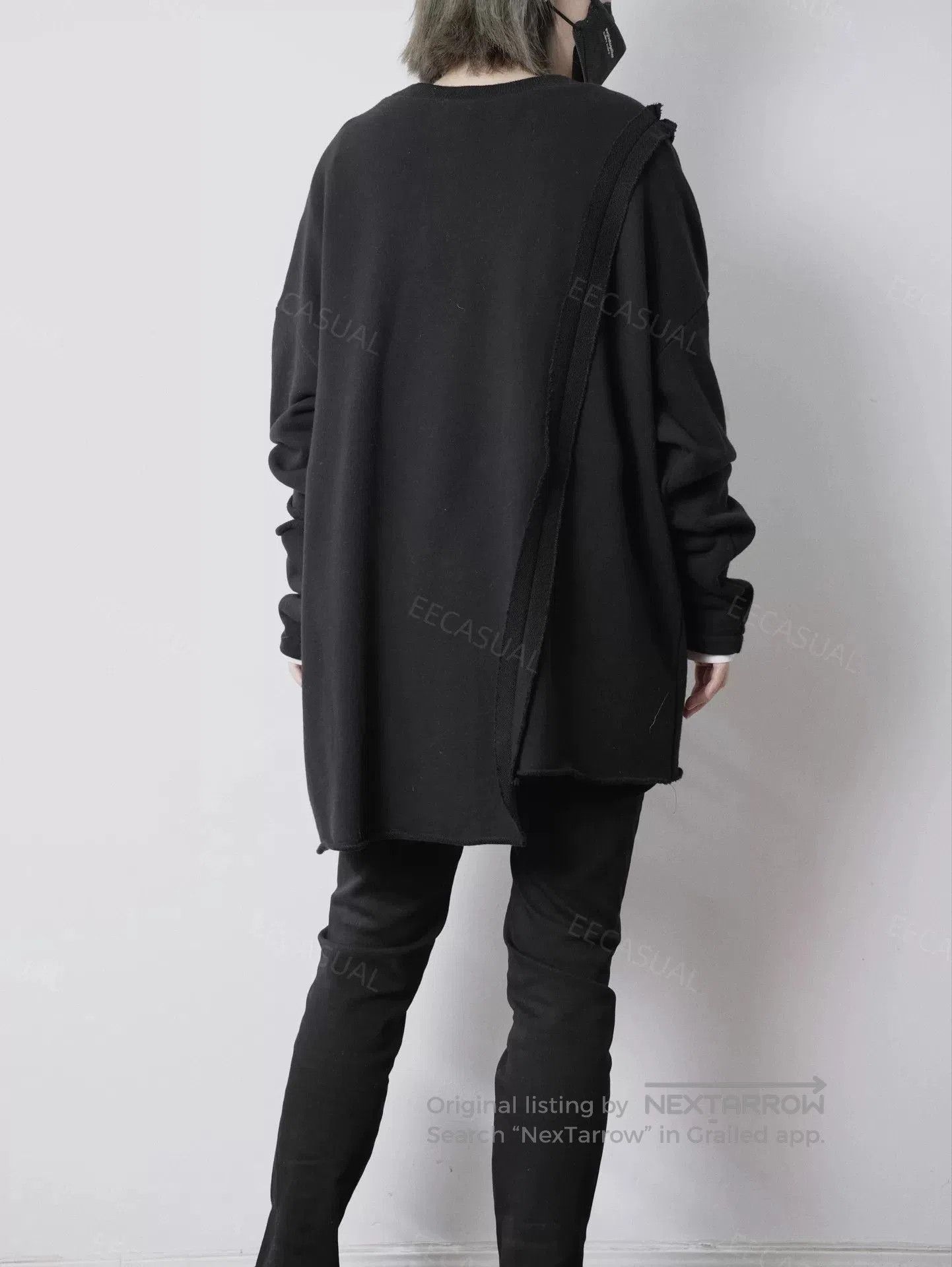 Y's Yohji Yamamoto Black Asymmetrical Sweatshirt. Size M / US 6-8 / IT 42-44 - 9 Thumbnail