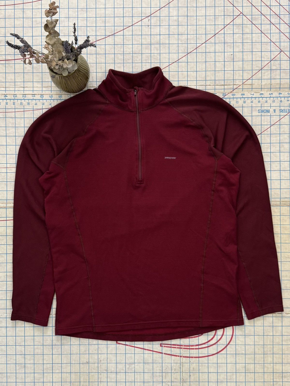 Patagonia Patagonia 1/4 Zip Base Layer Maroon Red Size Large Mens Size US L / EU 52-54 / 3 - 2 Thumbnail