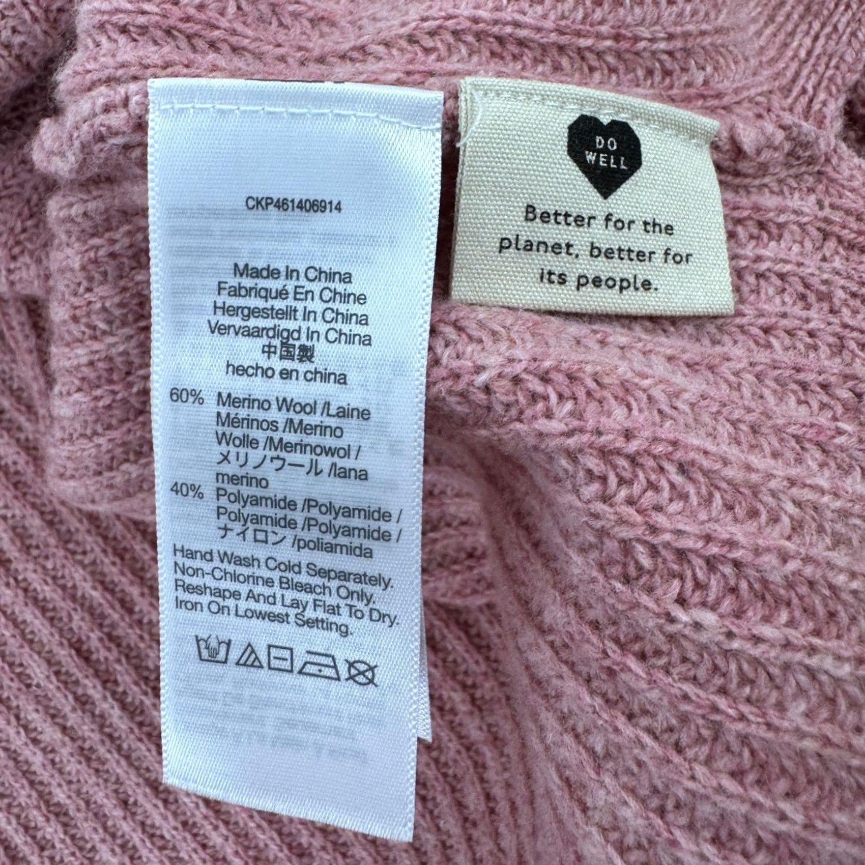 Madewell Madewell Lyle Rib Henley Sweater Pink Merino Wool Womens Medium Size M / US 6-8 / IT 42-44 - 4 Thumbnail