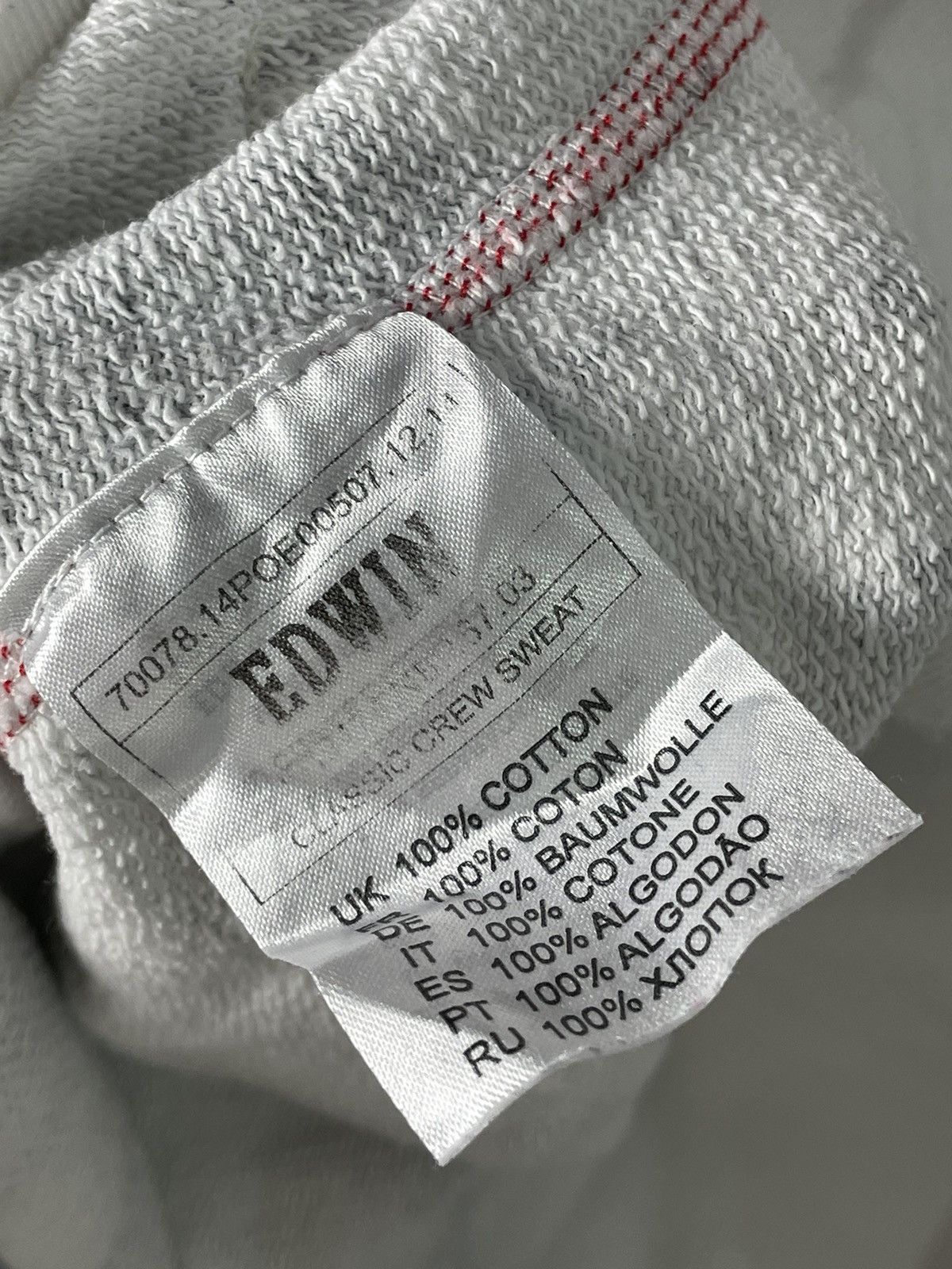 Edwin × Japanese Brand Vintage Edwin Japan Overprint Avant Garde Crew Sweatshirt Size US L / EU 52-54 / 3 - 10 Thumbnail