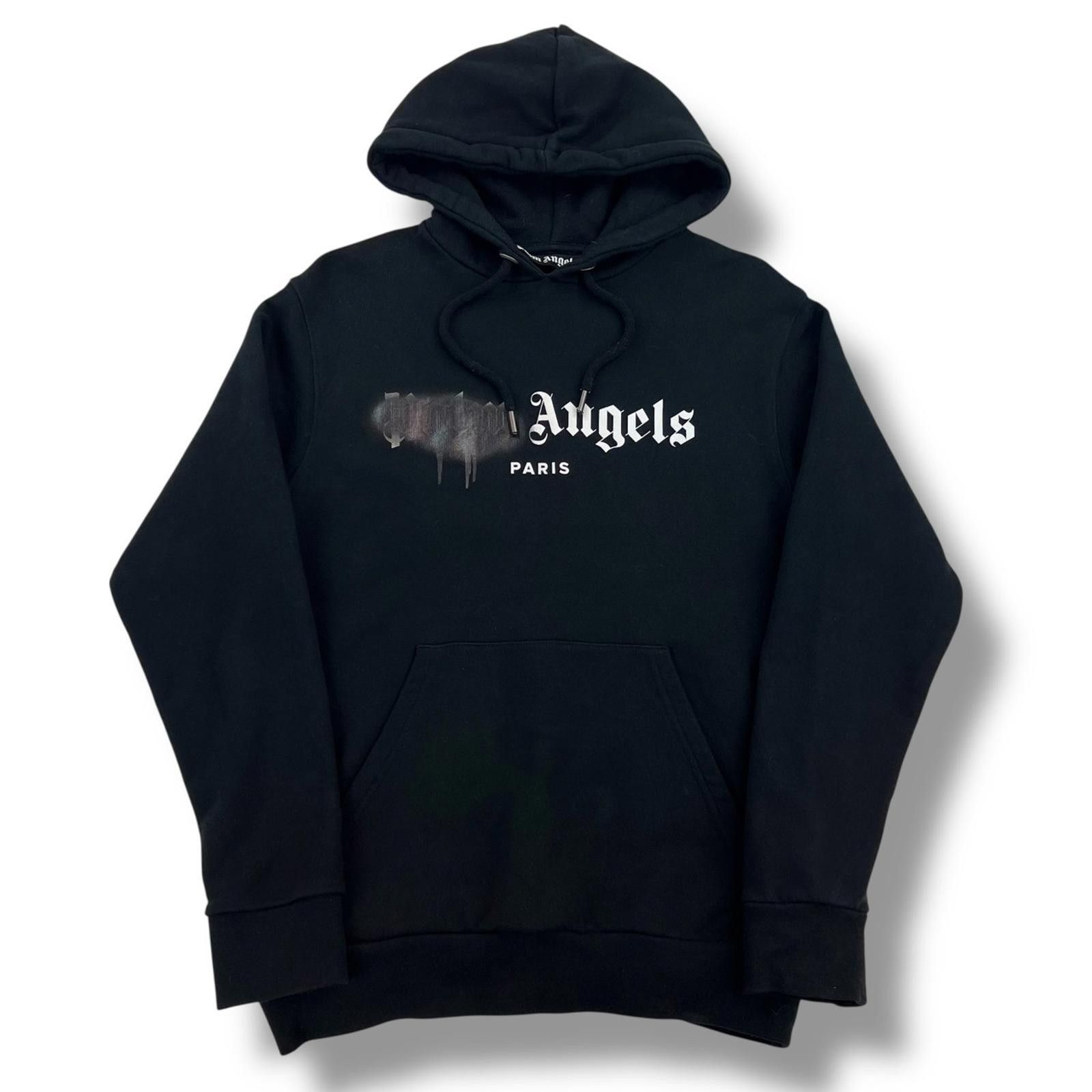 Palm Angels Palm Angels Black Spray Logo Pullover Hoodie Size US XS / EU 42 / 0 - 2 Thumbnail