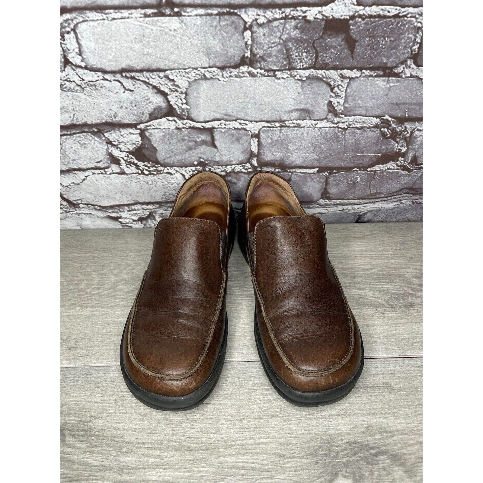 Birkenstock Footprints By Birkenstock Brown Leather Loafers Slip On Shoe Size US 6.5 / IT 36.5 - 2 Thumbnail