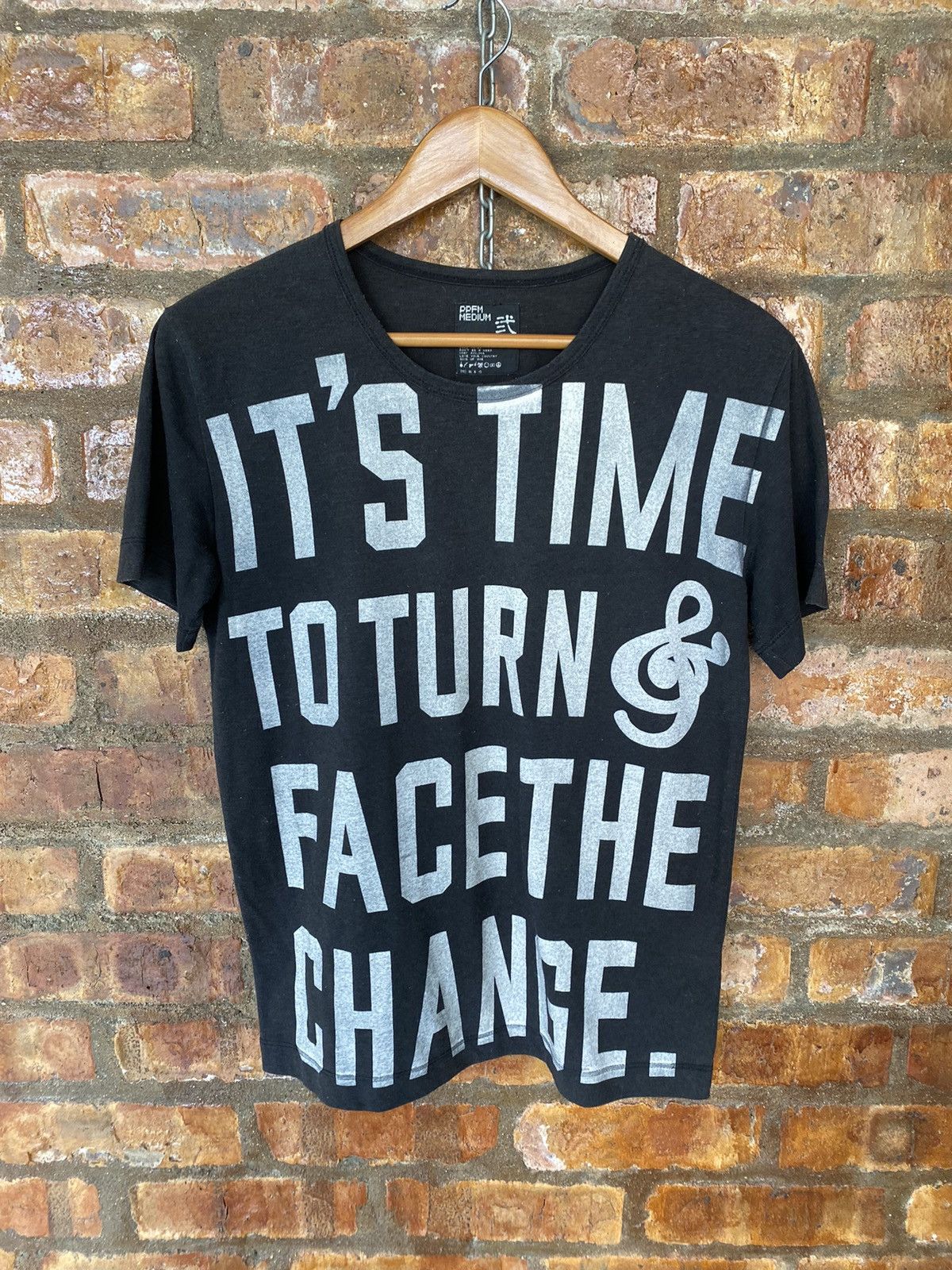 PPFM Vtg PPFM its time to turn & face the change Poem tee Size US M / EU 48-50 / 2 - 2 Thumbnail