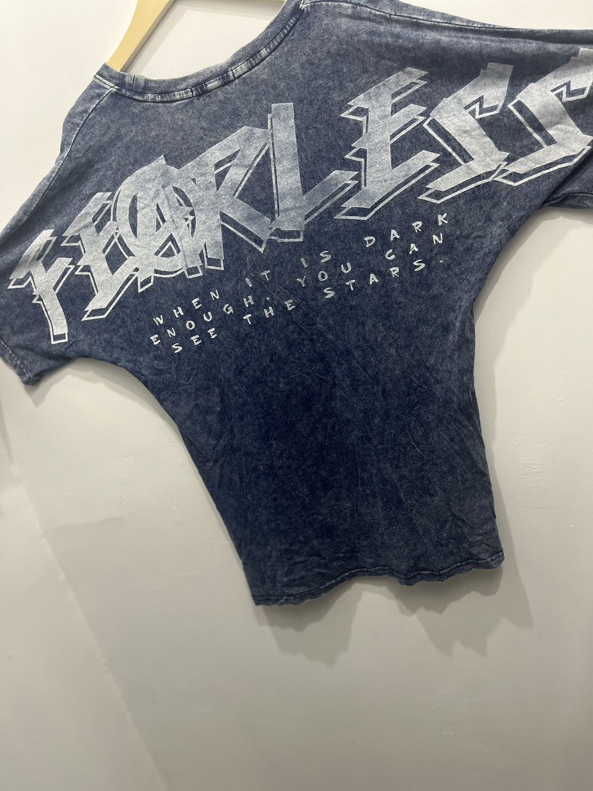 Japanese Brand Fearless Anarchy Street Poem Blue Denim Banksy Style Size US M / EU 48-50 / 2 - 6 Thumbnail