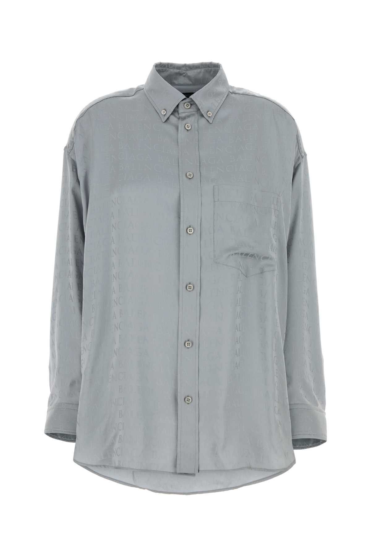 Balenciaga Grey Wool Shirt Size S / US 4 / IT 40 - 1 Thumbnail