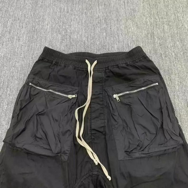 Rick Owens RICK OWENS size xs Black Drop Crotch Double Pocket Drawstr Size US 28 / EU 44 - 5 Thumbnail