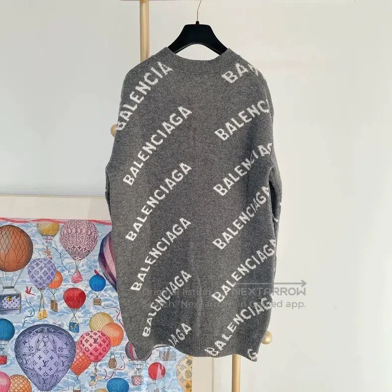 Balenciaga Balenciaga Striped Logo Cardigan Size US S / EU 44-46 / 1 - 2 Thumbnail