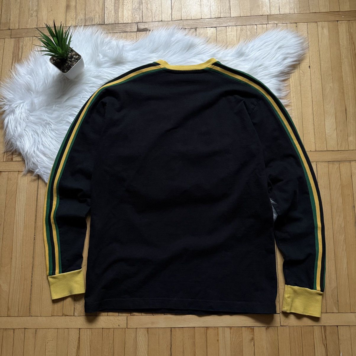 If Six Was Nine 📌 Vintage Y2K Jamaica Rasta Bob Marley Blokecore Sweatshirt Size US L / EU 52-54 / 3 - 11 Thumbnail