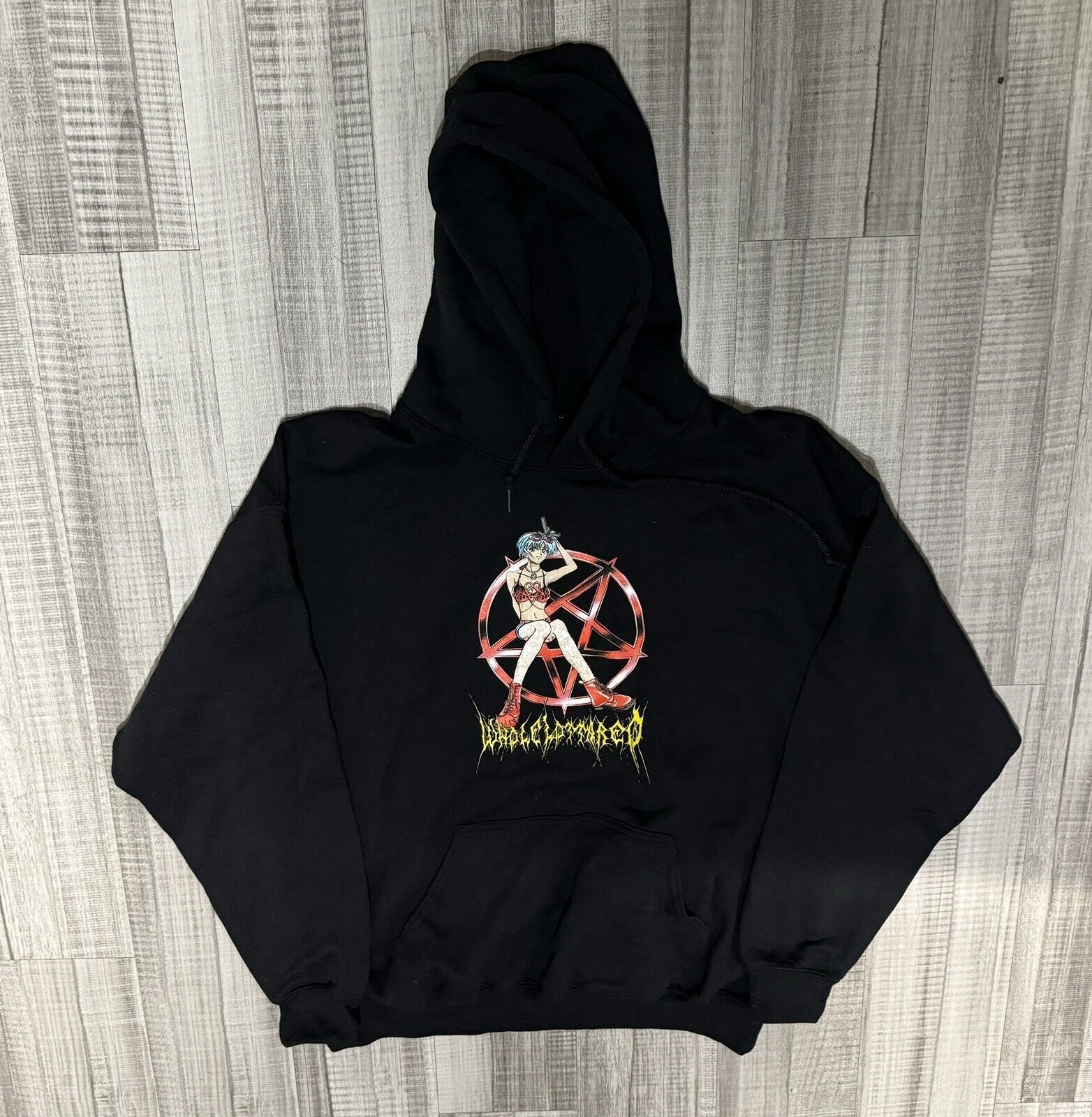 Image of Playboi Carti 2019 Rolling Loud Wlr Whole Lotta Red Hoodie in Black, Men's (Size XL)