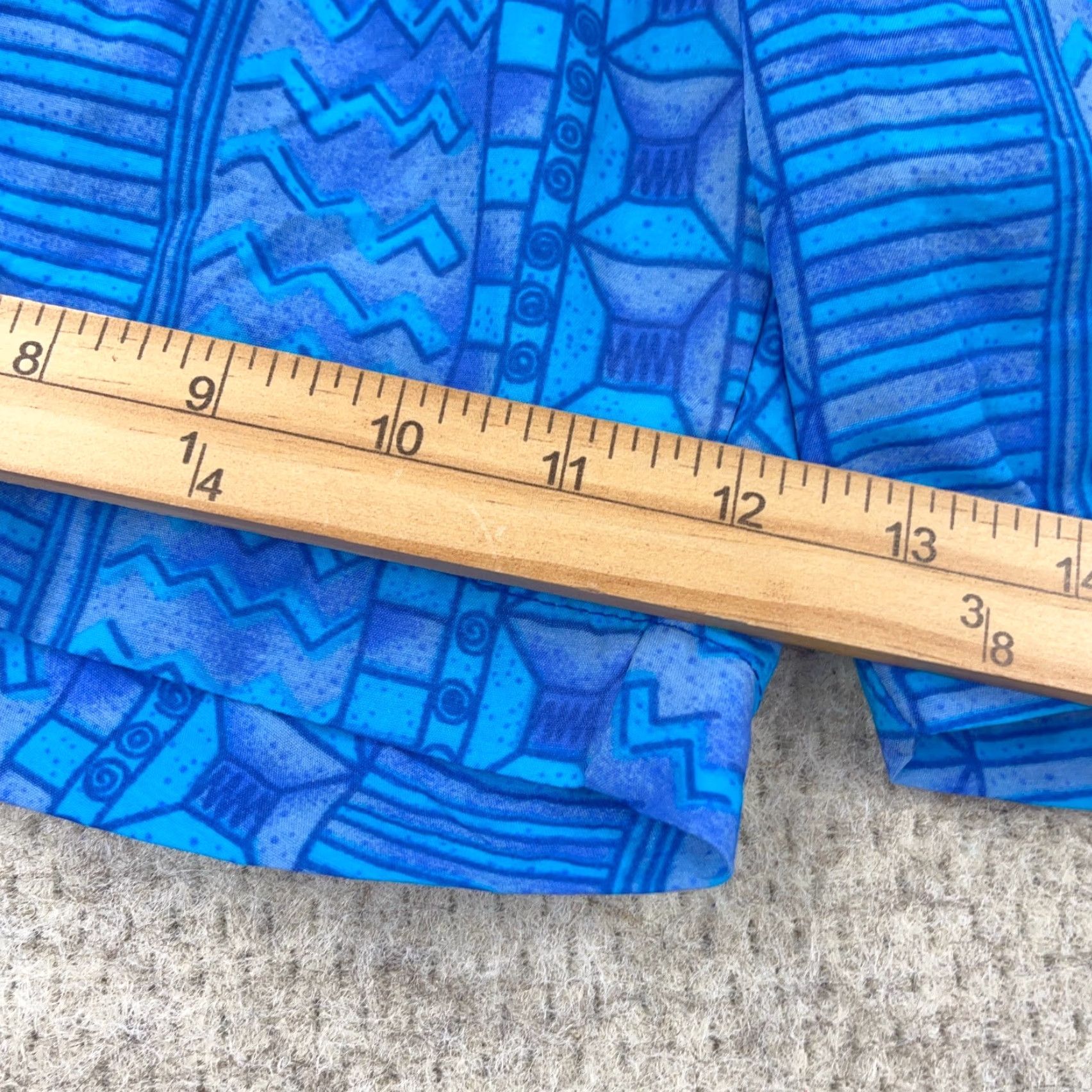 Polo Ralph Lauren VINTAGE Polo Ralph Lauren Swim Trunks Shirt Adult L Blue 90s Geometric Paisley Logo Briefs Shorts Mens Size US 33 - 7 Thumbnail
