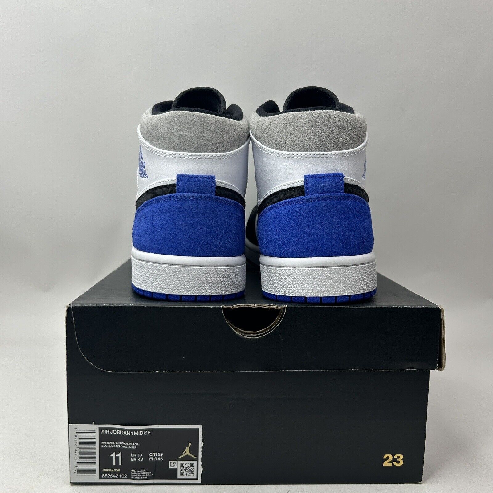 Nike Nike Air Jordan 1 Retro Mid SE “Blue Union/Royal Black Toe” Size US 11 / EU 44 - 4 Thumbnail