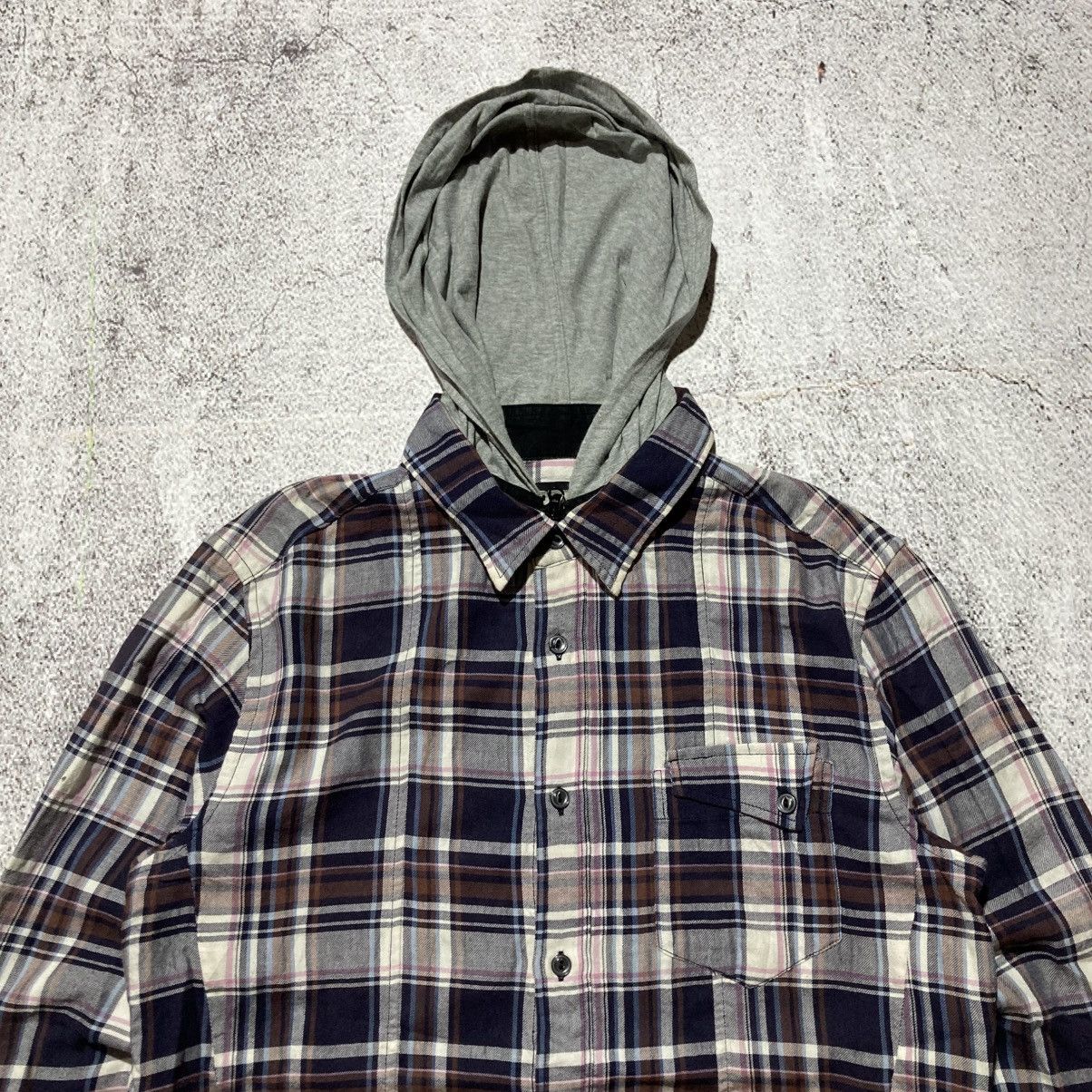 PPFM 2000s PPFM Double Layer Flanel Plaid Hoodie Lgb Punk Style Size US M / EU 48-50 / 2 - 5 Thumbnail
