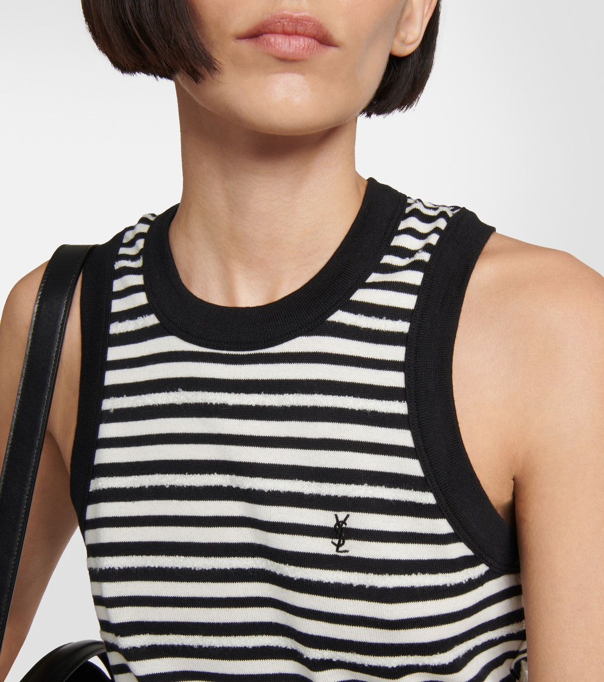 Saint Laurent Paris Saint Laurent Cassandre Black & White Tank Top Size XS / US 0-2 / IT 36-38 - 6 Thumbnail