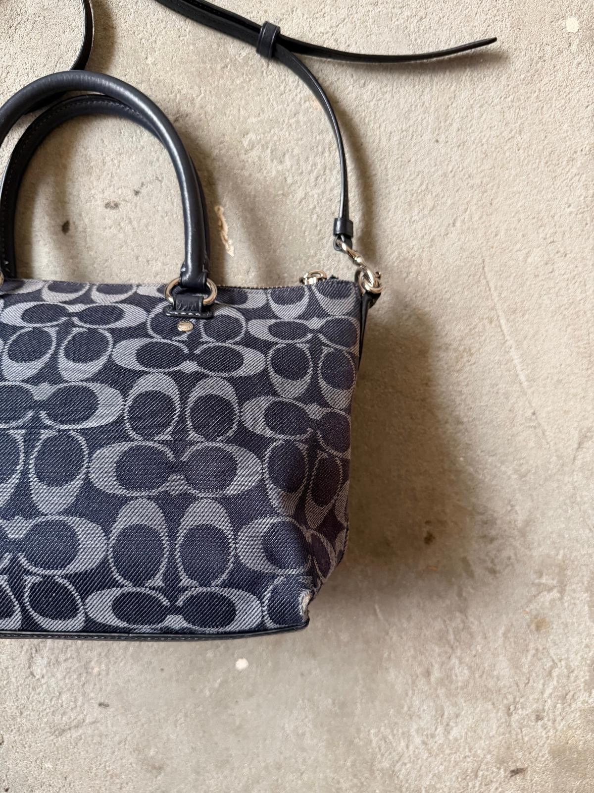 Coach Coach 2Way Signature Mini Emma Denim Shoulder Bag Navy Size ONE SIZE - 9 Thumbnail