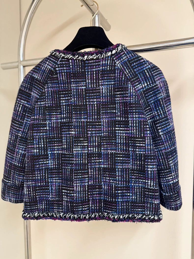 Chanel Chanel 23B purple tweed braided short coat Size XS / US 0-2 / IT 36-38 - 5 Thumbnail