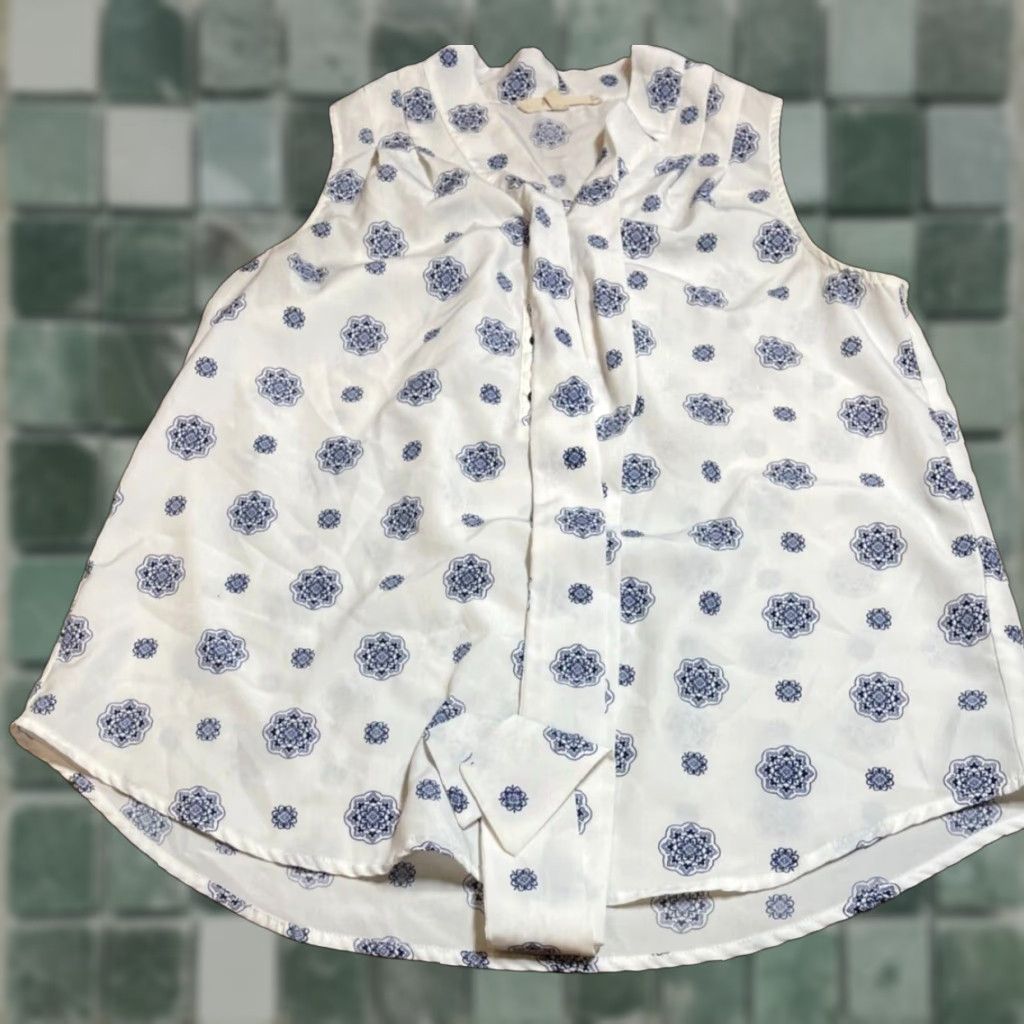 Vintage 41 Hawthorn Top White Button-Up Sleeveless Womens Medium M Size M / US 6-8 / IT 42-44 - 1 Thumbnail