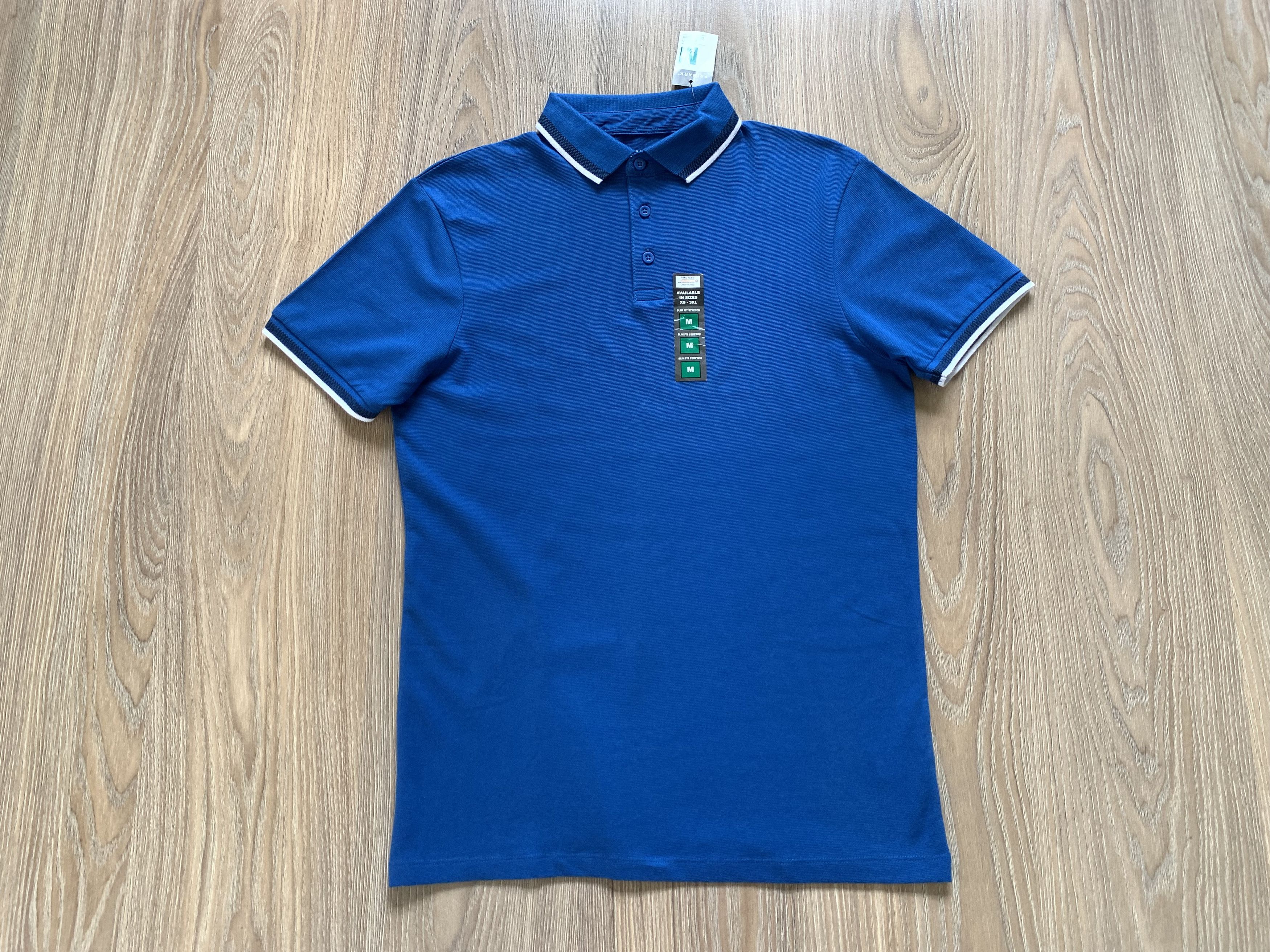 Primark Primark Basic Blue Cotton Polo T Shirt Size US M / EU 48-50 / 2 - 2 Thumbnail