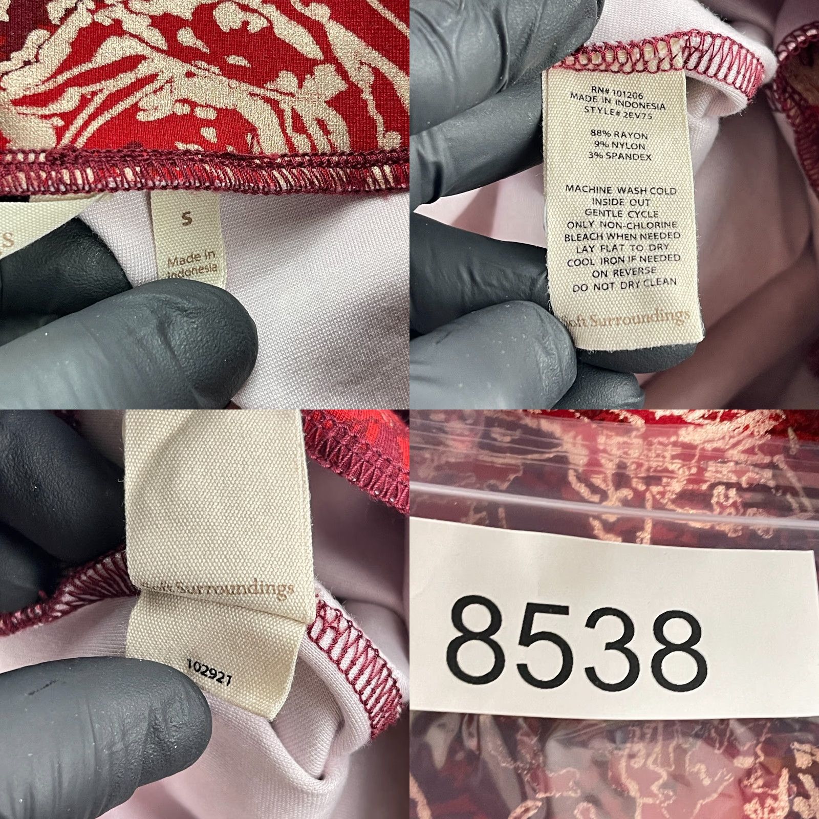 Soft Surroundings Soft Surroundings Red Floral Ponte Straight Leg Pants Womens Pull On Size Small Size 28" / US 6 / IT 42 - 9 Thumbnail