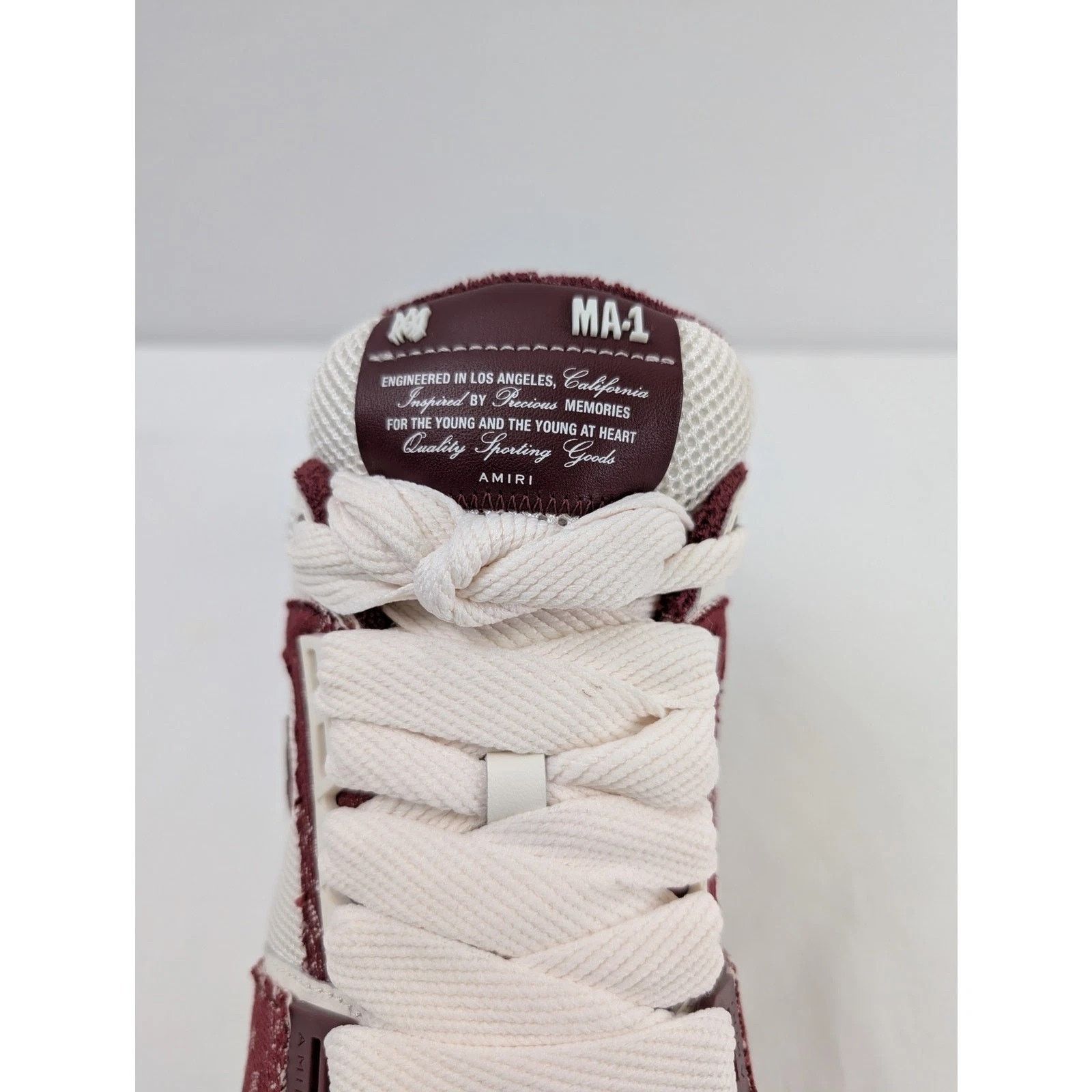 Amiri o1rshd1 Bandana Denim MA-1 Sneakers in Burgundy Size US 12 / EU 45 - 13 Thumbnail