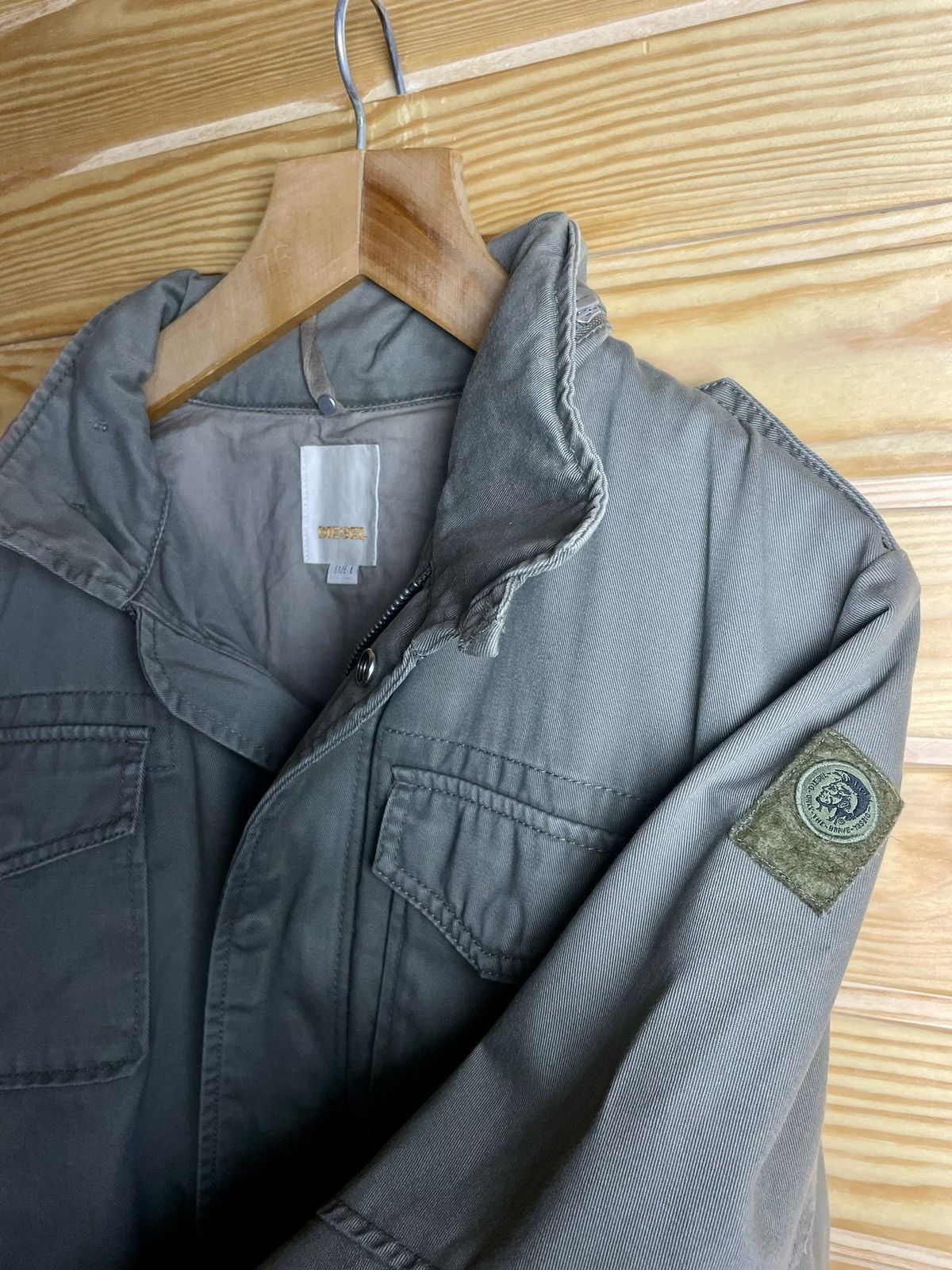 Diesel × Vintage Vintage Diesel Cargo Jacket Haki Size L Size US L / EU 52-54 / 3 - 5 Thumbnail