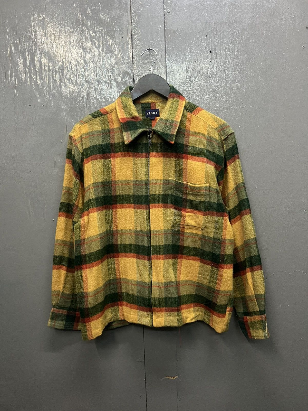 Vintage Visby Wool Tartan Zipper Jacket Size US M / EU 48-50 / 2 - 1 Thumbnail
