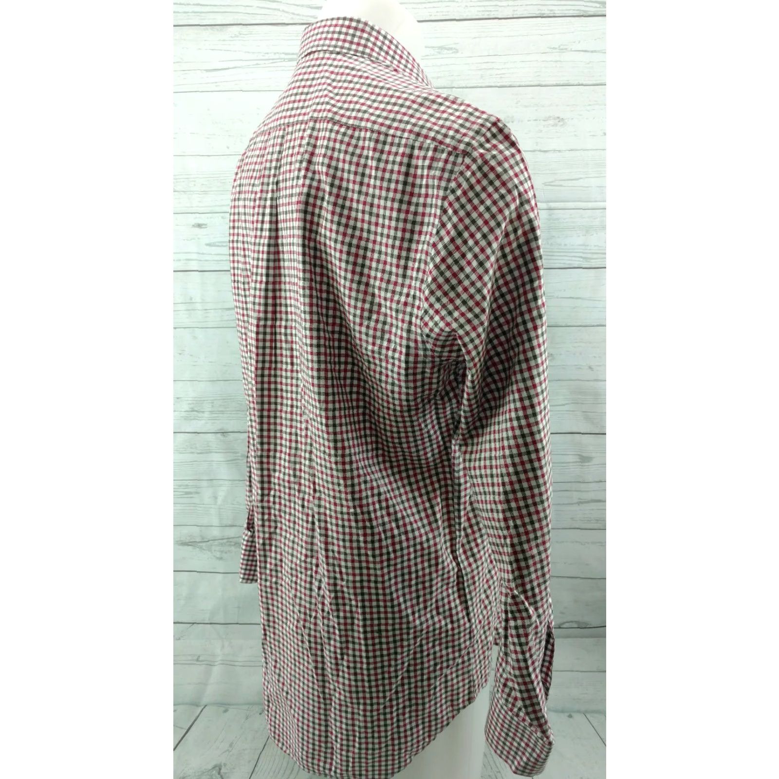 Peter Millar Peter Millar Button Up Shirt Adult Large Red Plaid Long Sleeve Casual Men Size US L / EU 52-54 / 3 - 6 Thumbnail