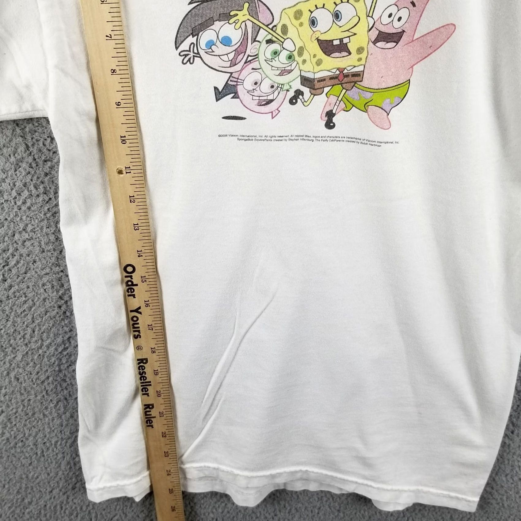 Nickelodeon Nickelodeon SpongeBob SquarePants Shirt Small White Adult Small T-Shirt Cartoon TV Mens 2006 Size US S / EU 44-46 / 1 - 4 Thumbnail