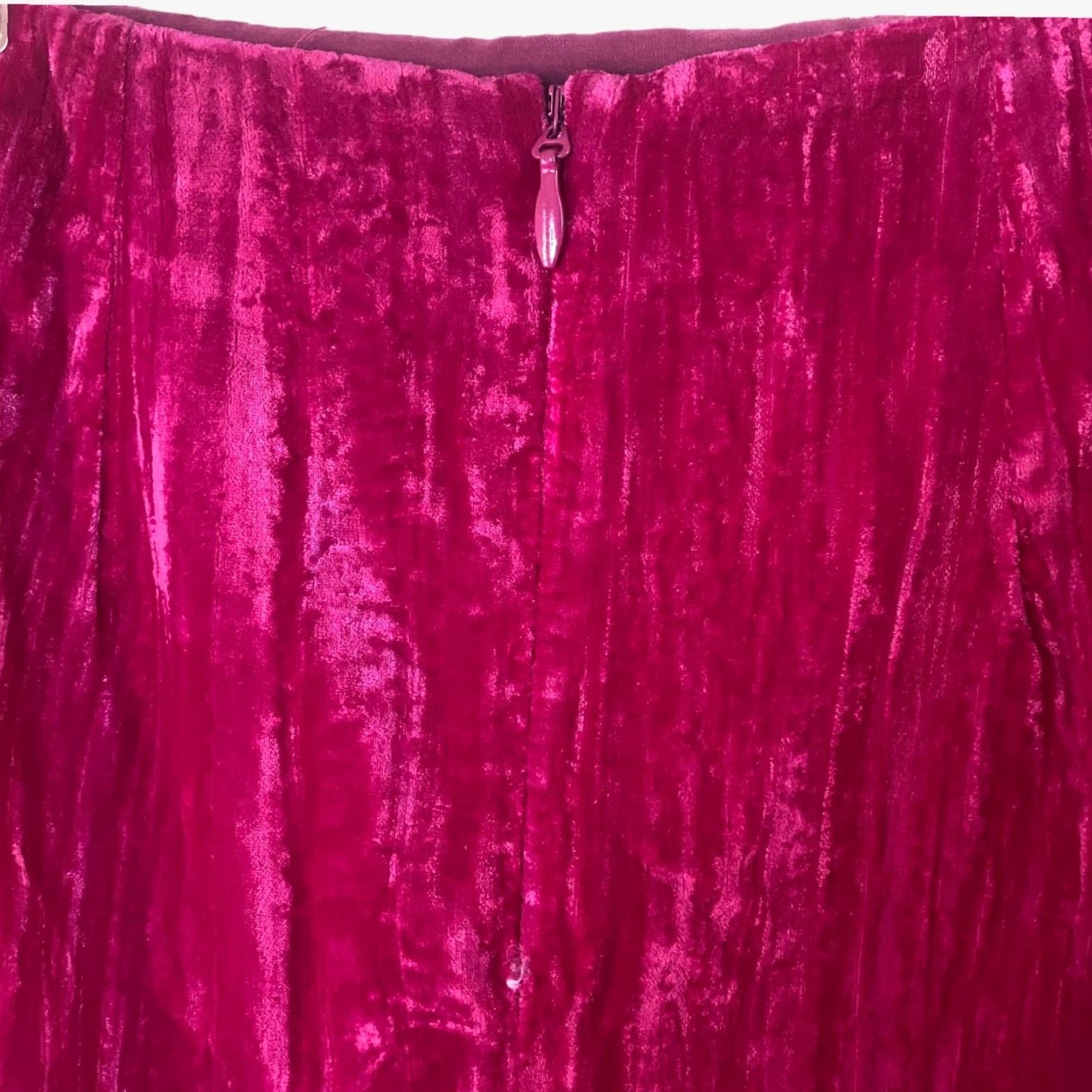 Topshop Topshop Velvet Drape Mini Skirt Women's Petite Size 2 Hot Pink High-Waisted Size 26" / US 2 / IT 38 - 5 Thumbnail