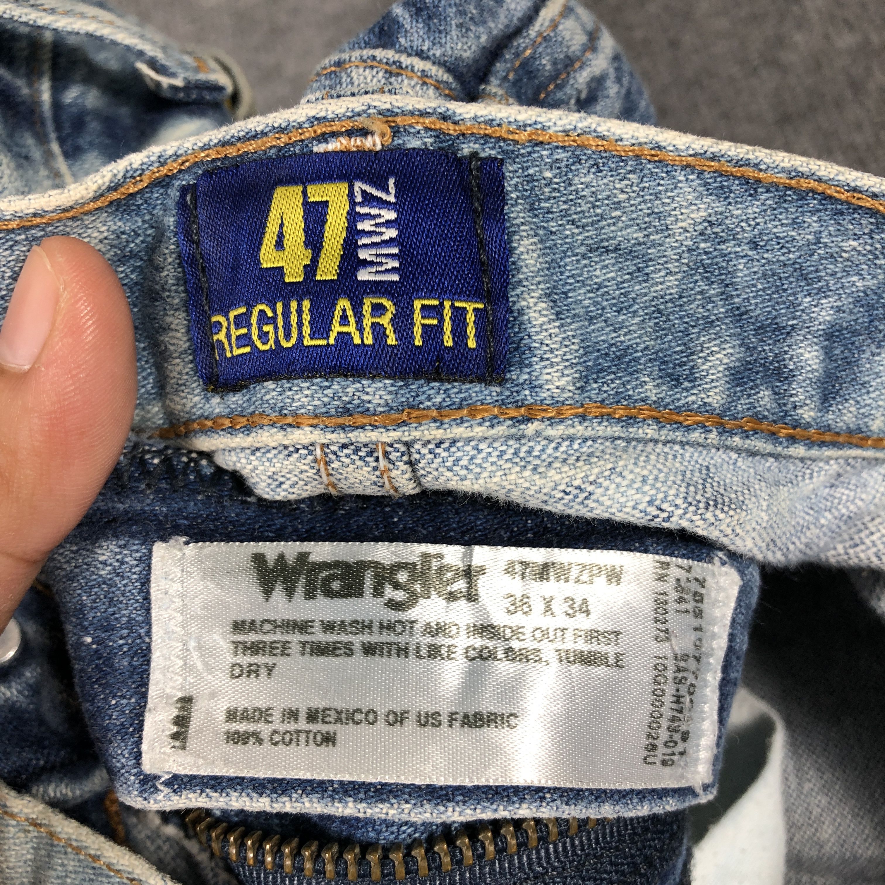 Vintage × Wrangler Vintage Wrangler Light Blue Wash Jeans L723 Size US 36 / EU 52 - 9 Thumbnail