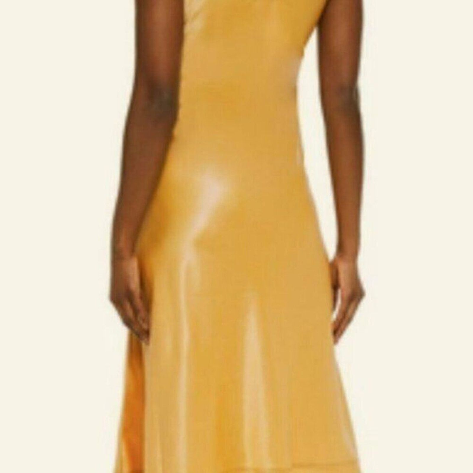 Acne Studios Acne Studios Satin slip dress Gold US 10 Size L / US 10 / IT 46 - 6 Thumbnail