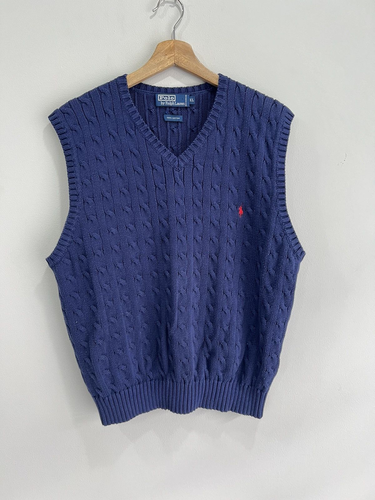 Ralph Lauren Vintage Ralph Lauren Polo Sweater Vest cable knit Size US XL / EU 56 / 4 - 1 Thumbnail