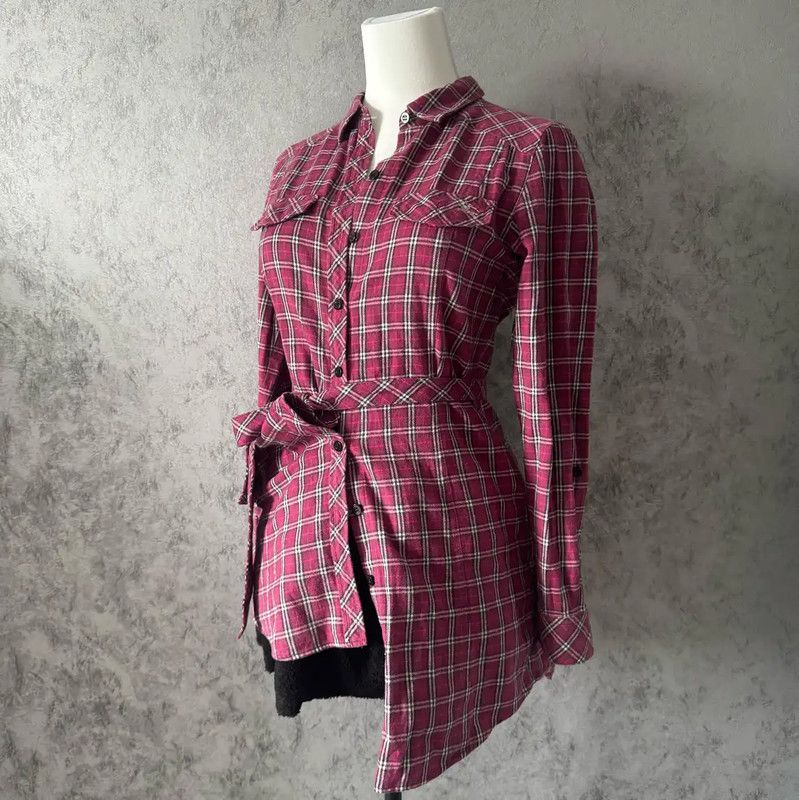 Burberry Burberry Red Checkered Long Sleeve Shirt for Women Size M / US 6-8 / IT 42-44 - 1 Thumbnail