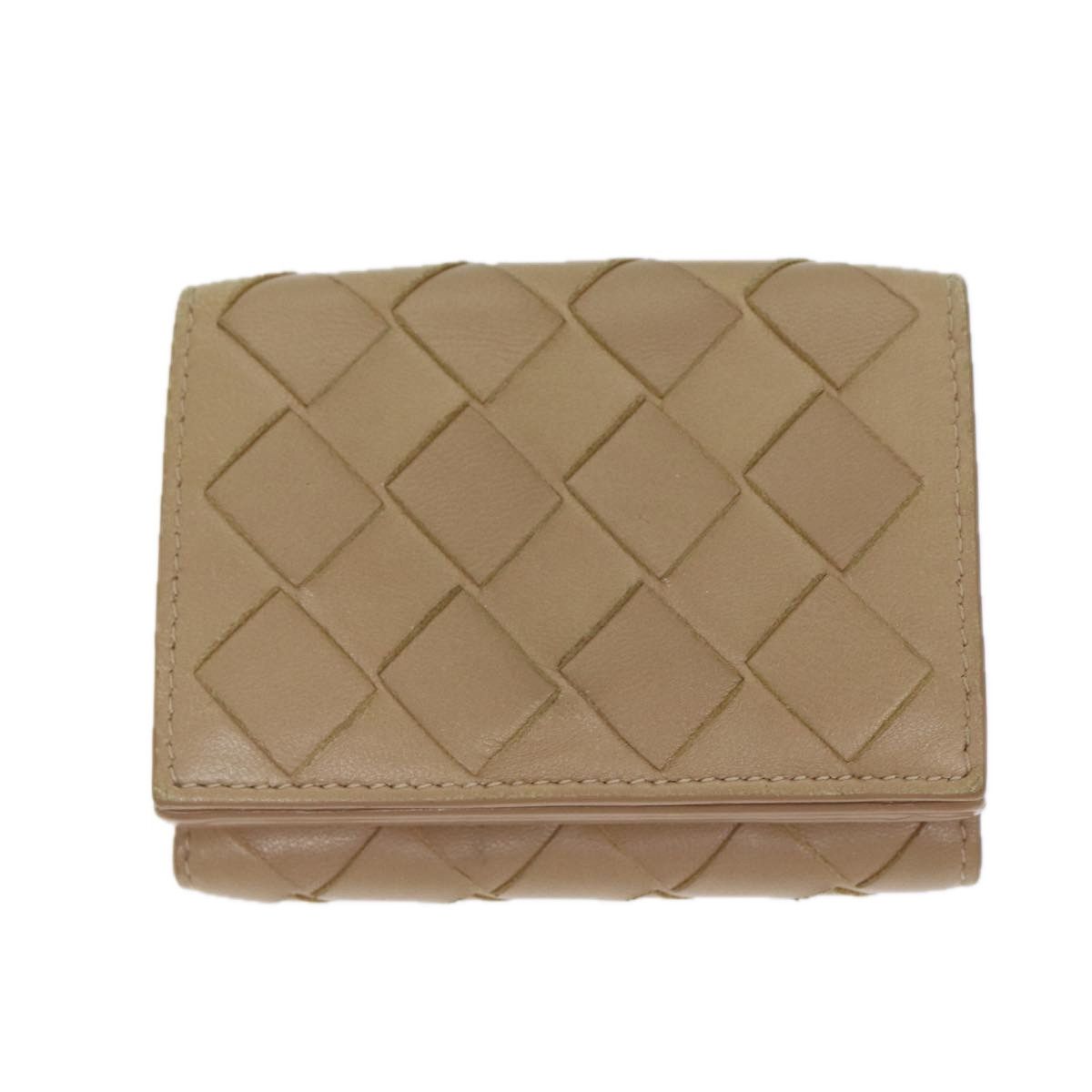 Bottega Veneta Intrecciato Beige Leather Wallet (Pre-Owned) Size ONE SIZE - 1 Thumbnail