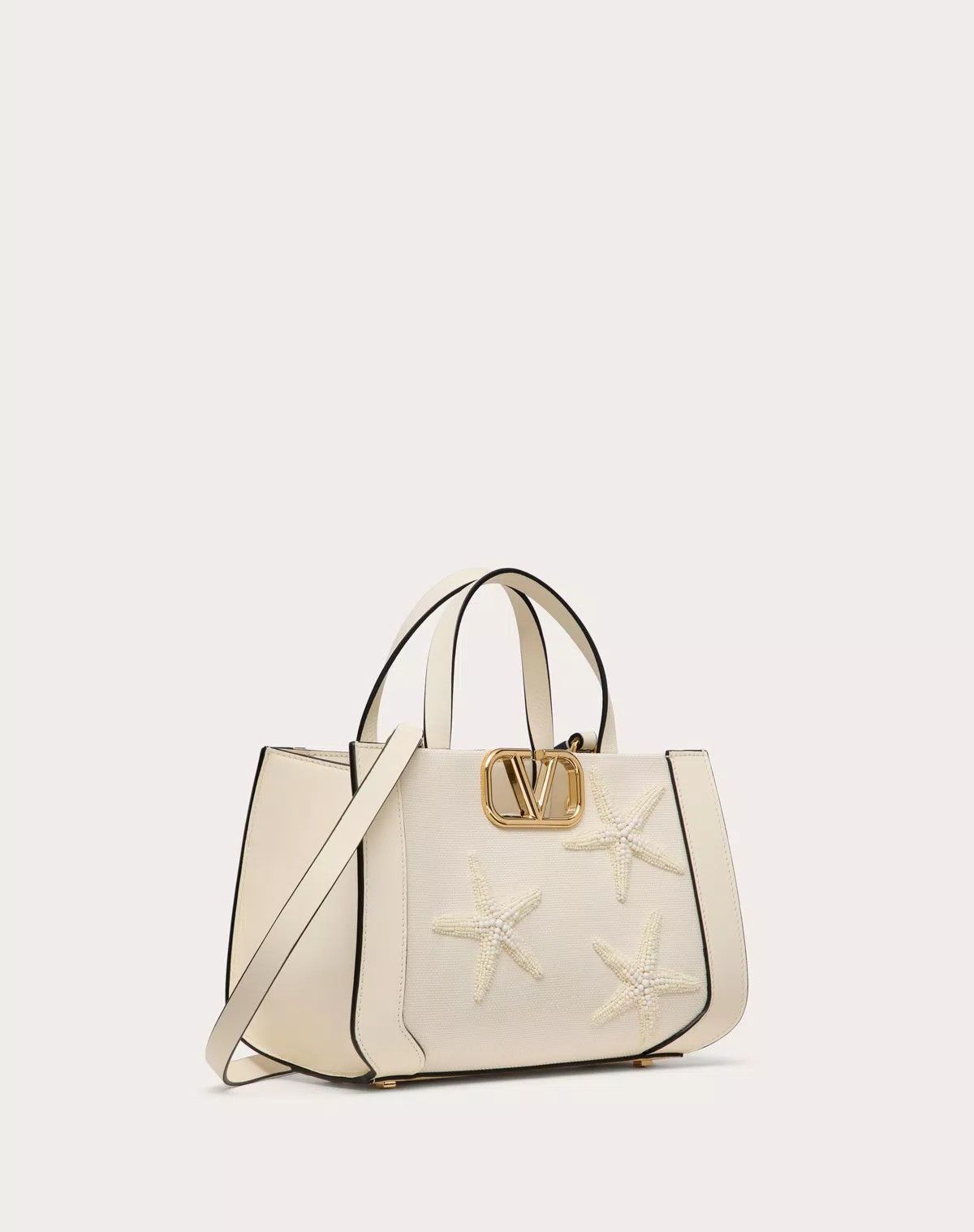 Valentino oc11z0725 Size:OS/ Raffia Handbag With Embroidery in White Size ONE SIZE - 2 Thumbnail