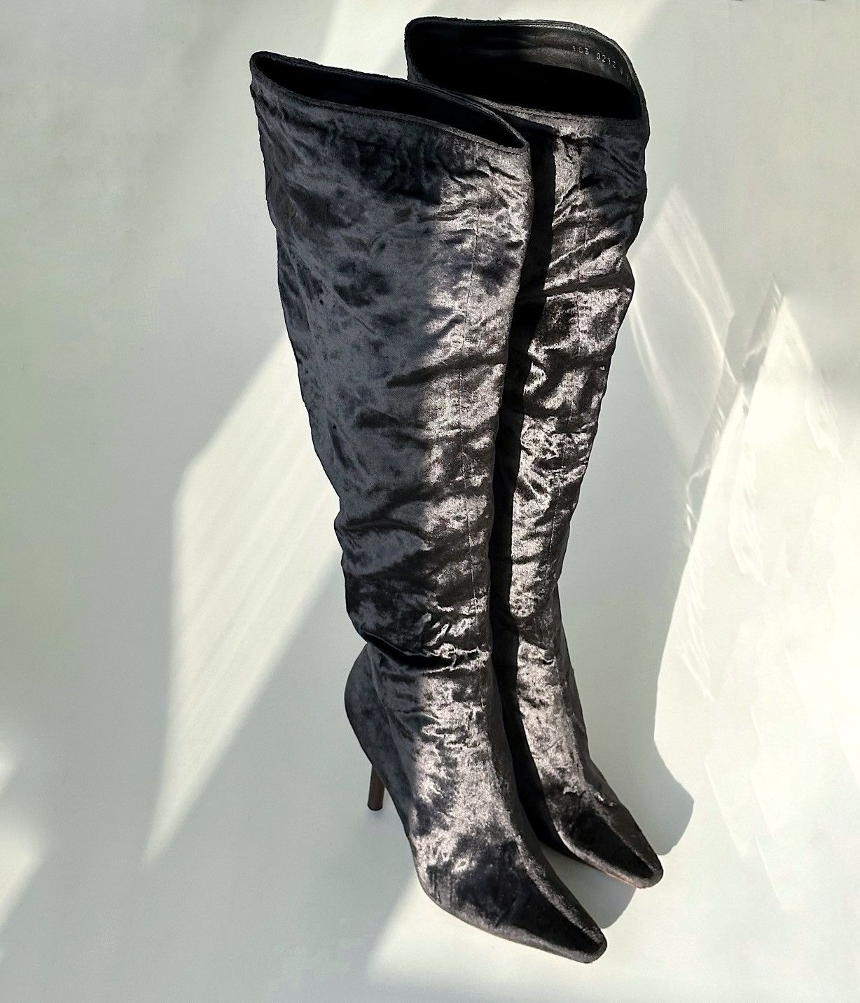 Gucci *sz38* GUCCI Tom Ford FW 1999 Velvet Stretch Boots runway Size US 8 / IT 38 - 6 Thumbnail