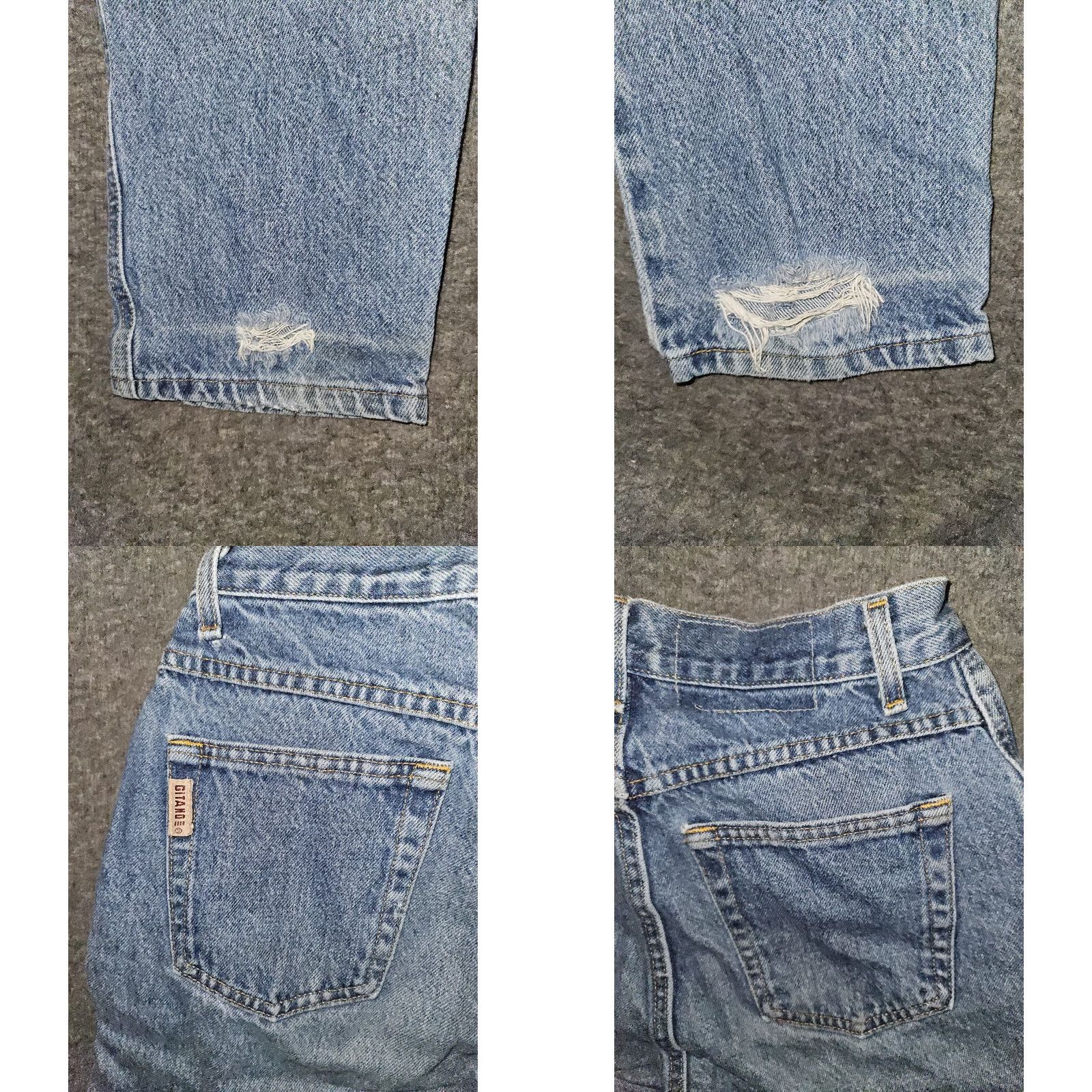 Vintage VINTAGE Gitano Tapered Jeans Women 8 High Rise Blue 80s 90s Denim Distressed Pockets Logo Zipper Button Regular Rise 29in Inseam 28W/28L Women Size 30" / US 8 / IT 44 - 8 Thumbnail