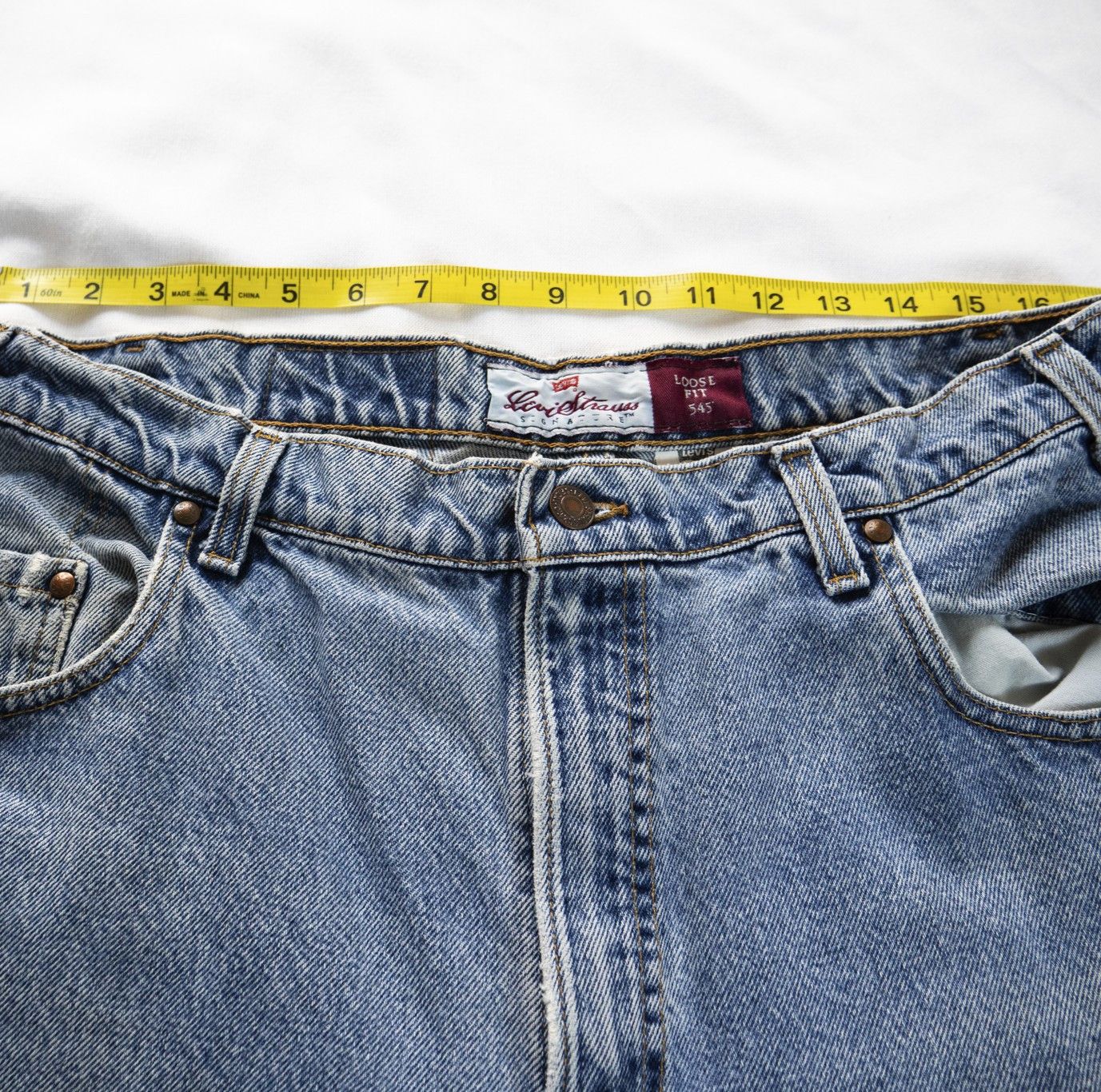 Levi's Vintage 1994 Levi’s 545 Loose Fit Made in USA Leather Patch Size US 38 / EU 54 - 5 Thumbnail