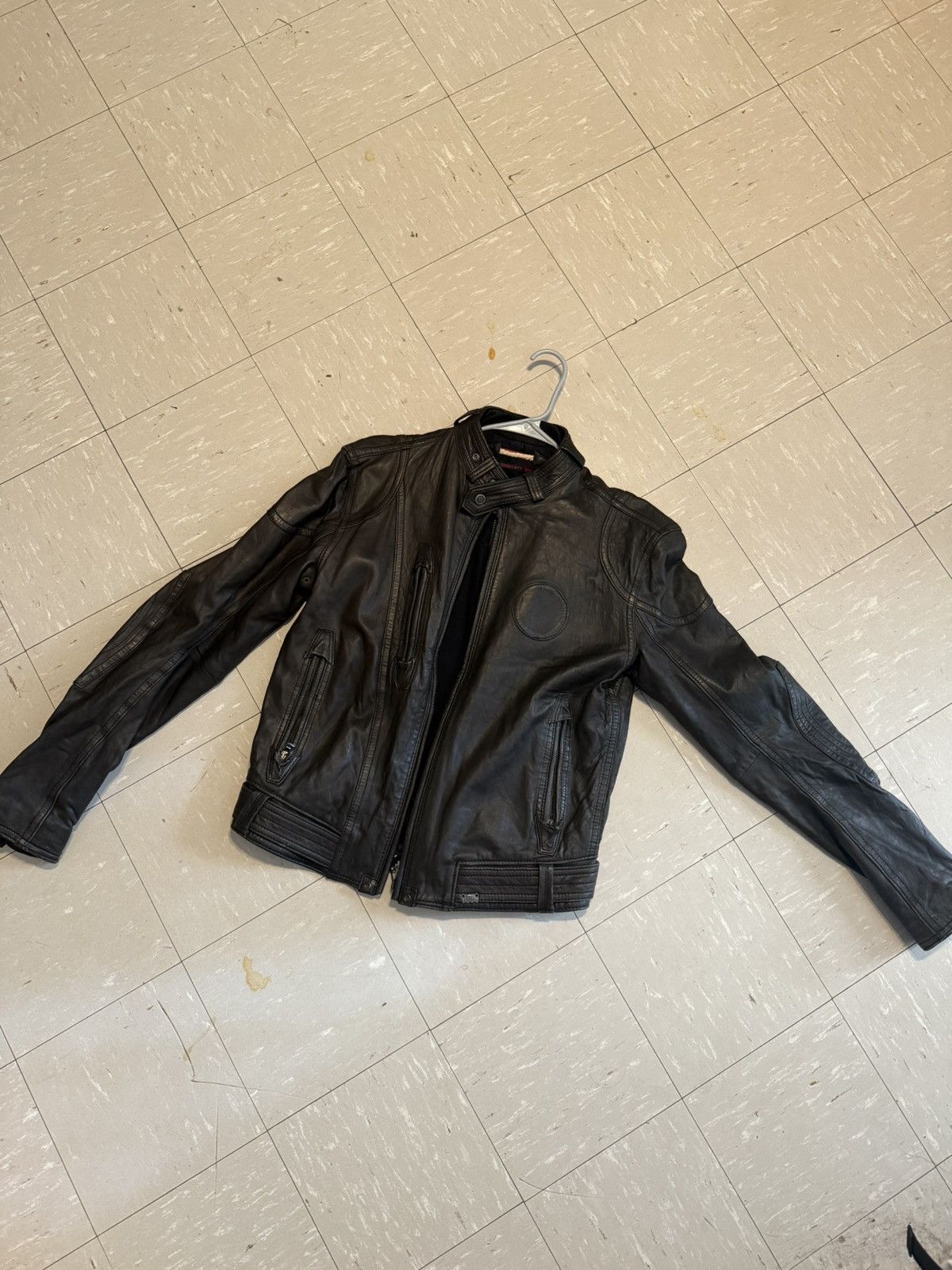 Levi's Vintage Levis round patch moto leather jacket Size US S / EU 44-46 / 1 - 1 Thumbnail