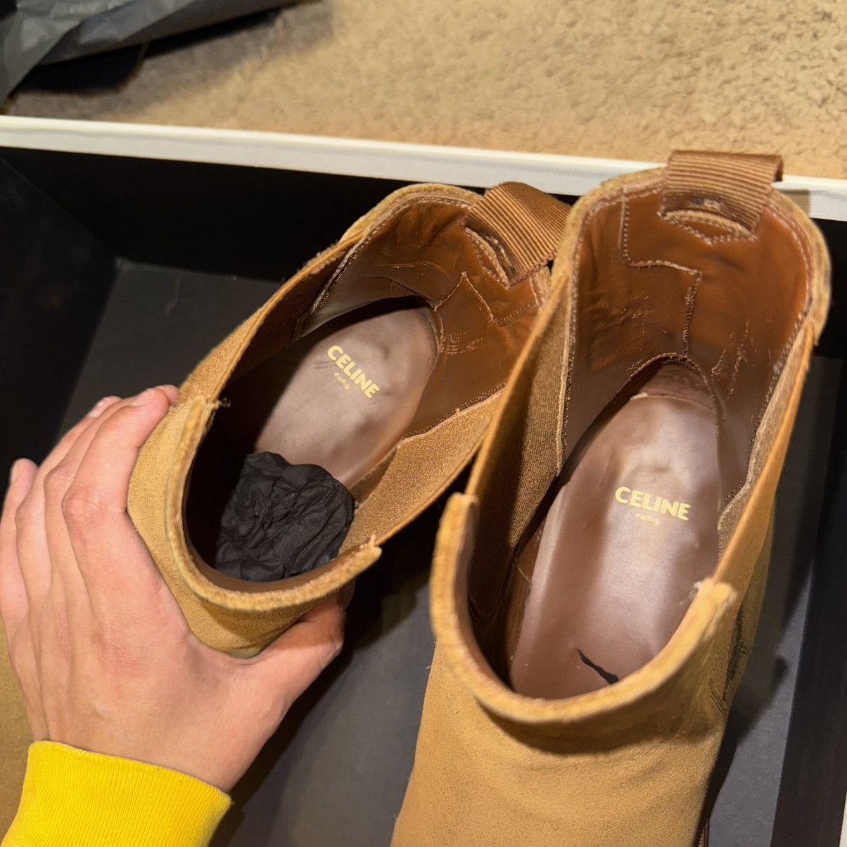 Celine × Hedi Slimane Celine Homme Suede Chelsea Boots Size US 10 / EU 43 - 3 Thumbnail
