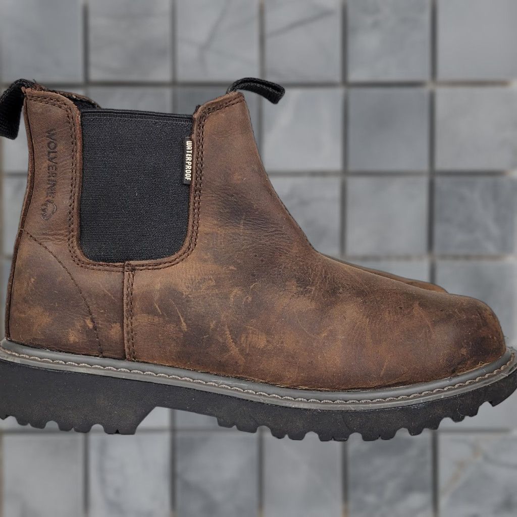 Vintage Wolverine Floorhand Romeo Waterproof Leather Brown Work Boot Women's Size 7W Size US 5 / IT 35 - 1 Thumbnail