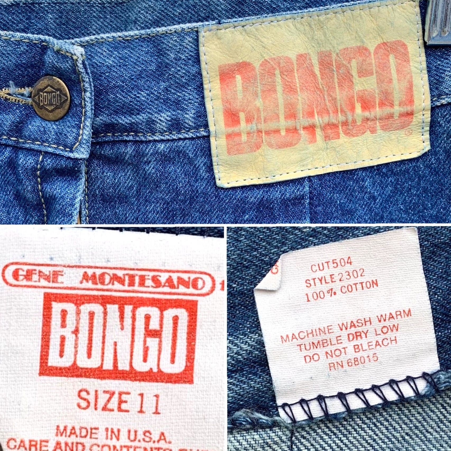 Vintage VINTAGE Bongo jeans skirt denim high waisted size 11 28.5 in waist 80s 90s blue Size 32" / US 10 / IT 46 - 3 Thumbnail