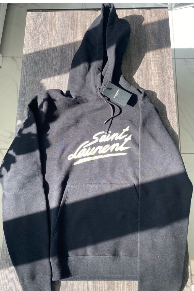 Saint Laurent Paris o1s1wg111124 "Saint Laurent" '50s Signature Hoodie in Black Size US XS / EU 42 / 0 - 8 Thumbnail