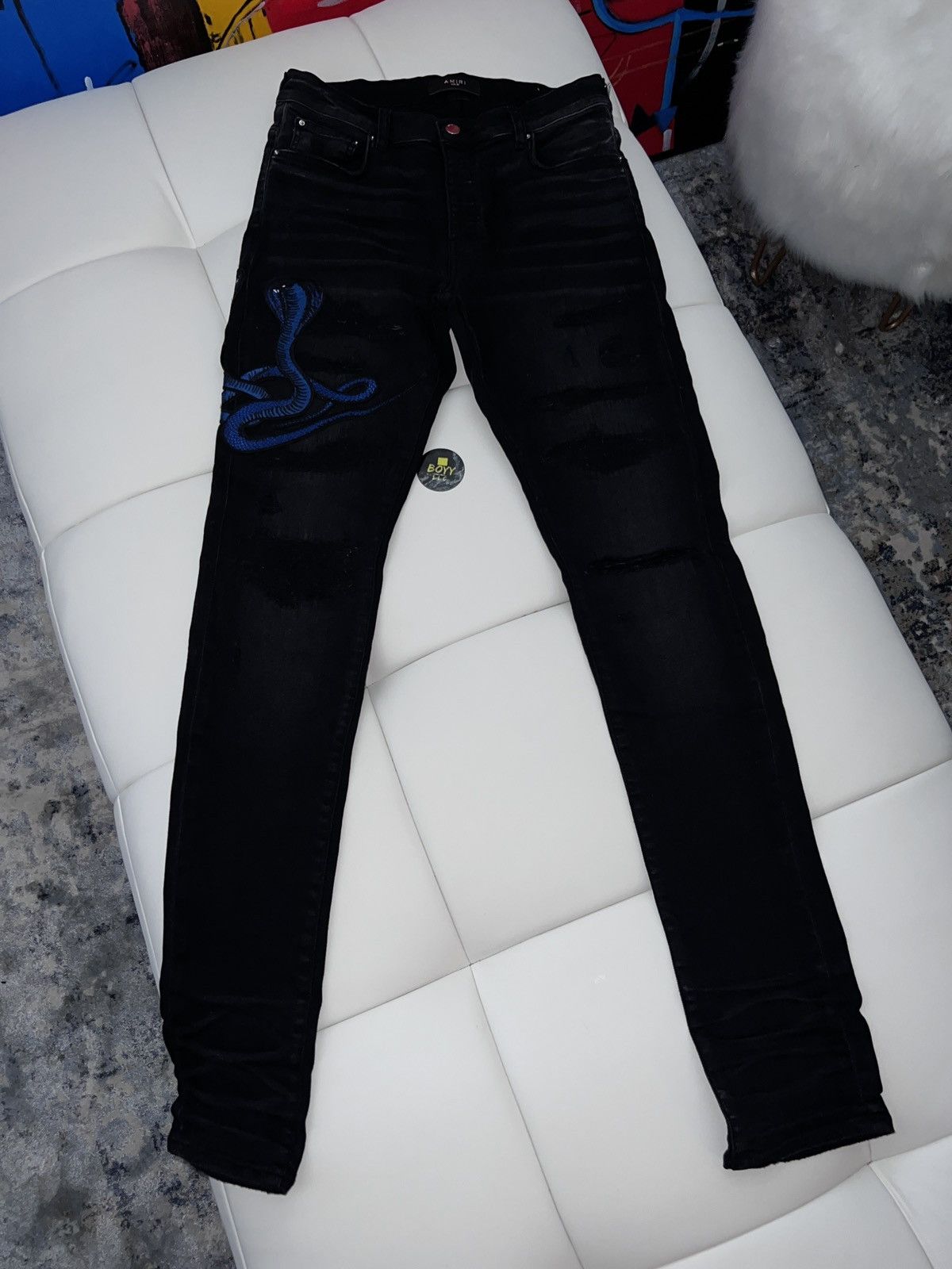 Amiri Amiri snake embroidered jeans Size US 32 / EU 48 - 4 Thumbnail