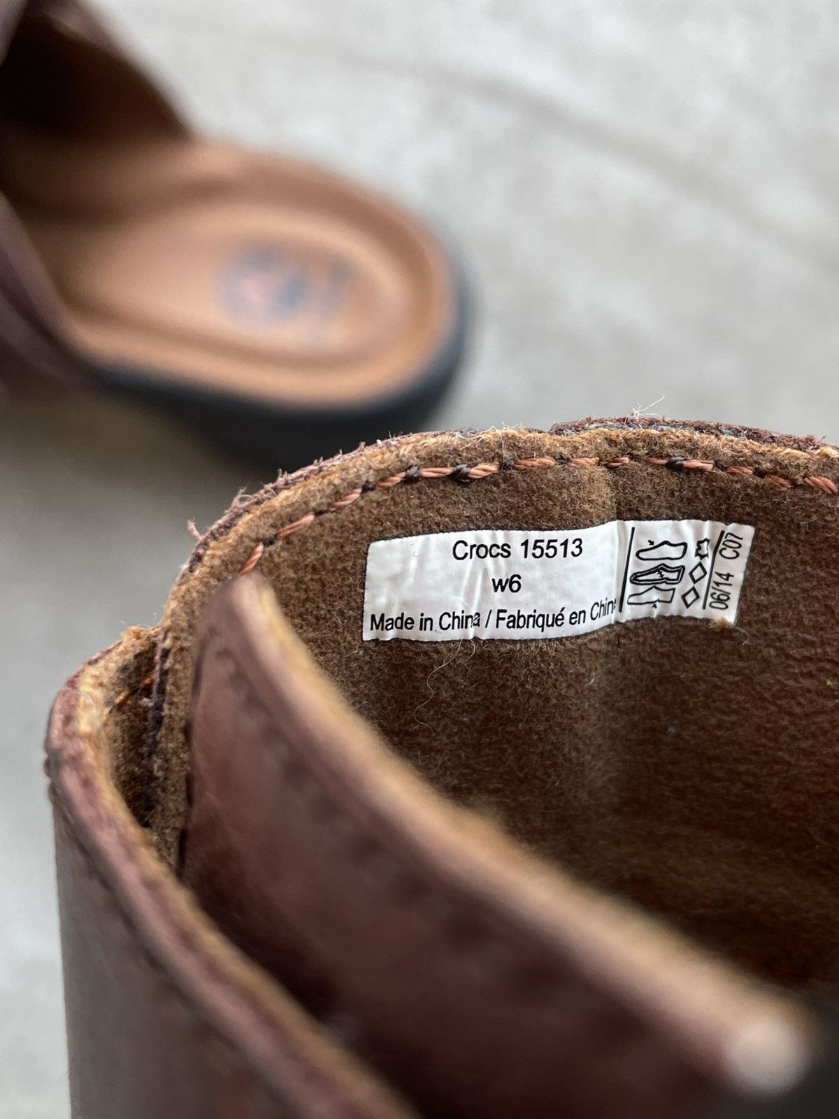 Crocs 2014 Crocs Cobbler: Brown Leather Slip On / Buckled Sabo Size US 6.5 / IT 36.5 - 8 Thumbnail